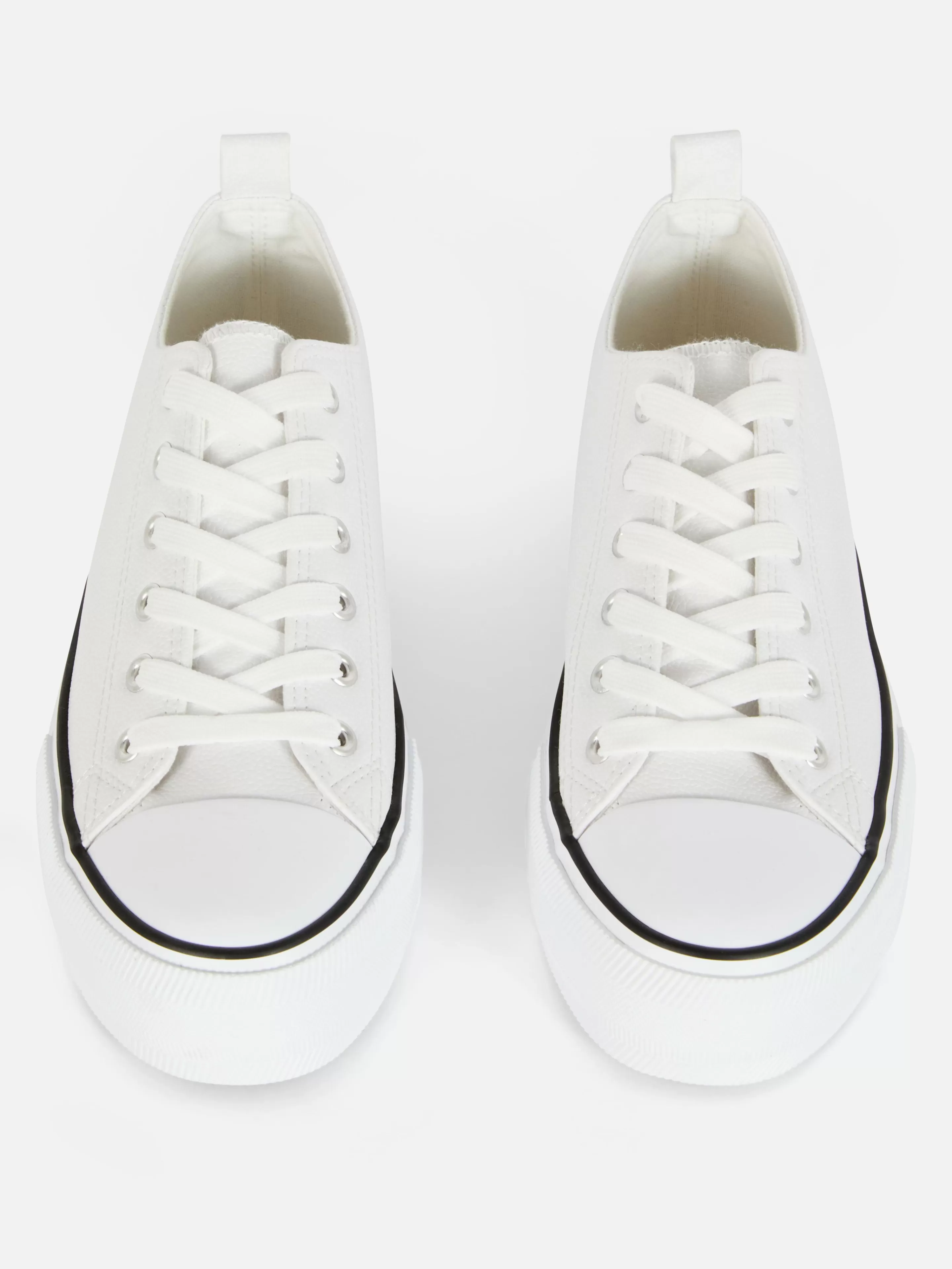 Baskets Basses Compensées En Simili Cuir-Primark Fashion