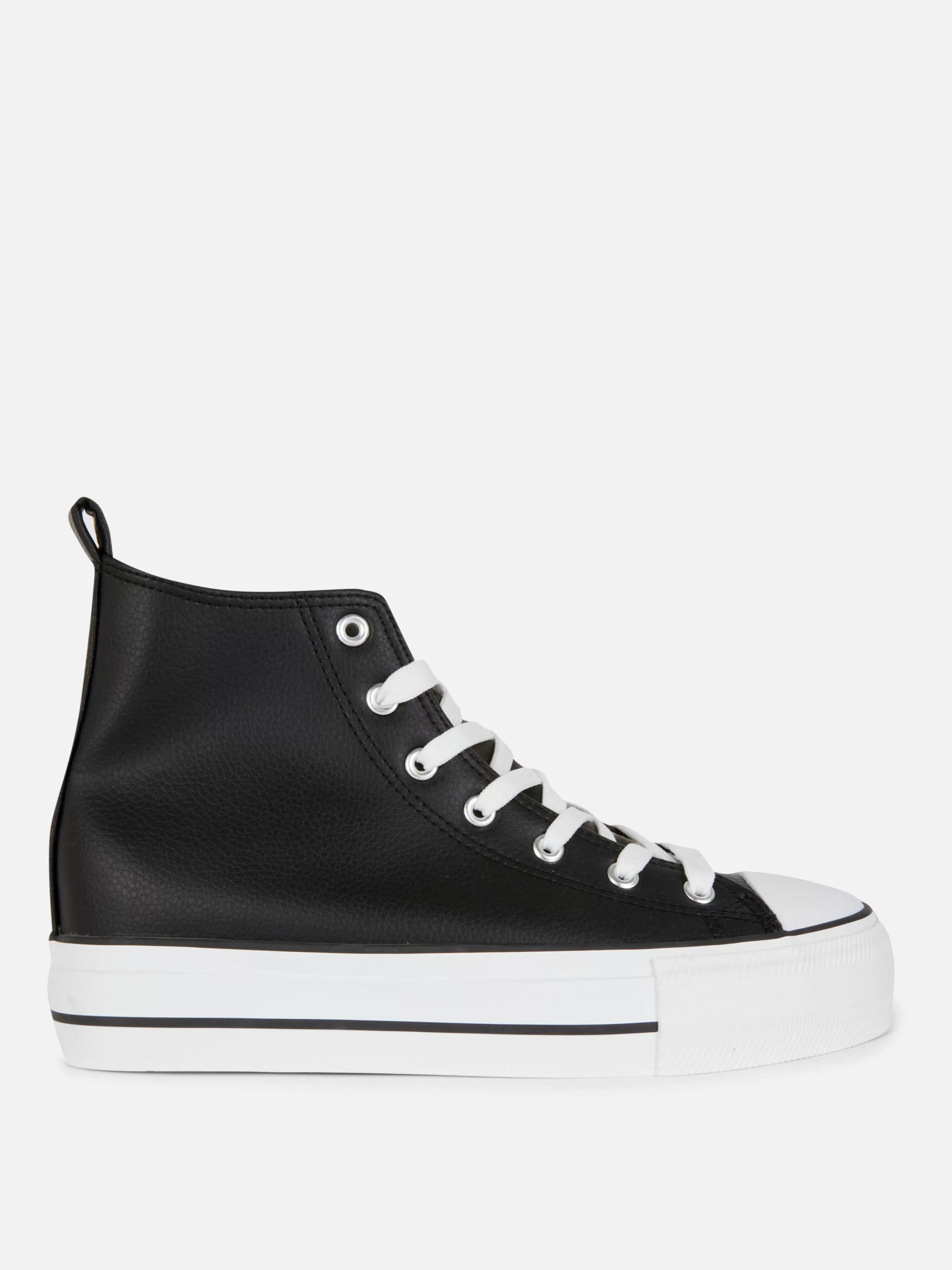Baskets Montantes Compensées En Simili Cuir-Primark Outlet