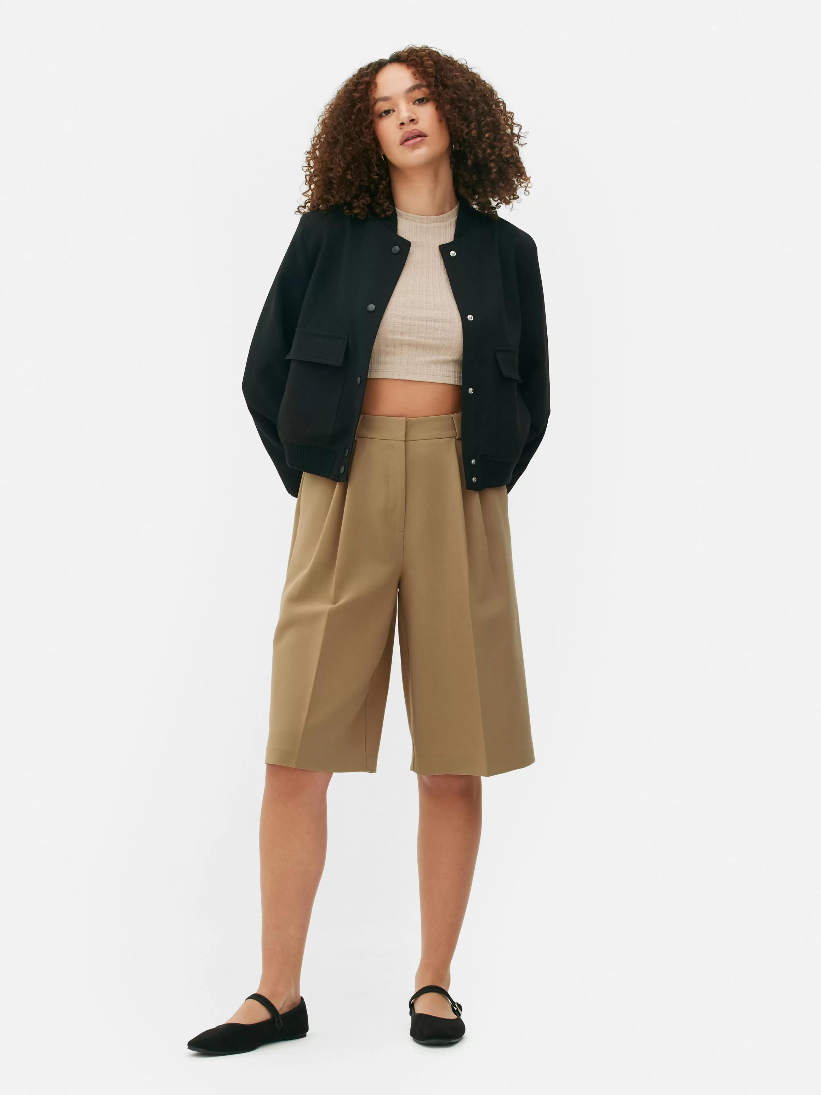 Bermuda Long Ajusté-Primark Flash Sale