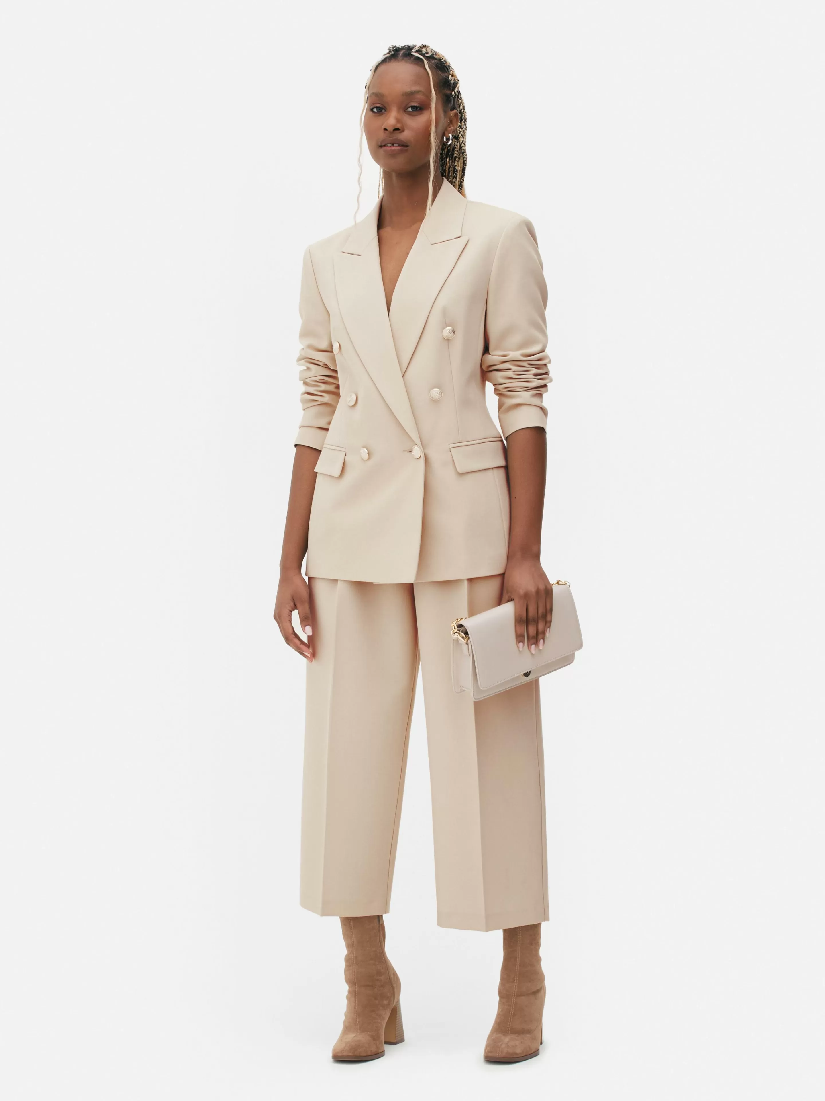 Blazer à Boutonnage Croisé Avec Bouton Métallisé-Primark New