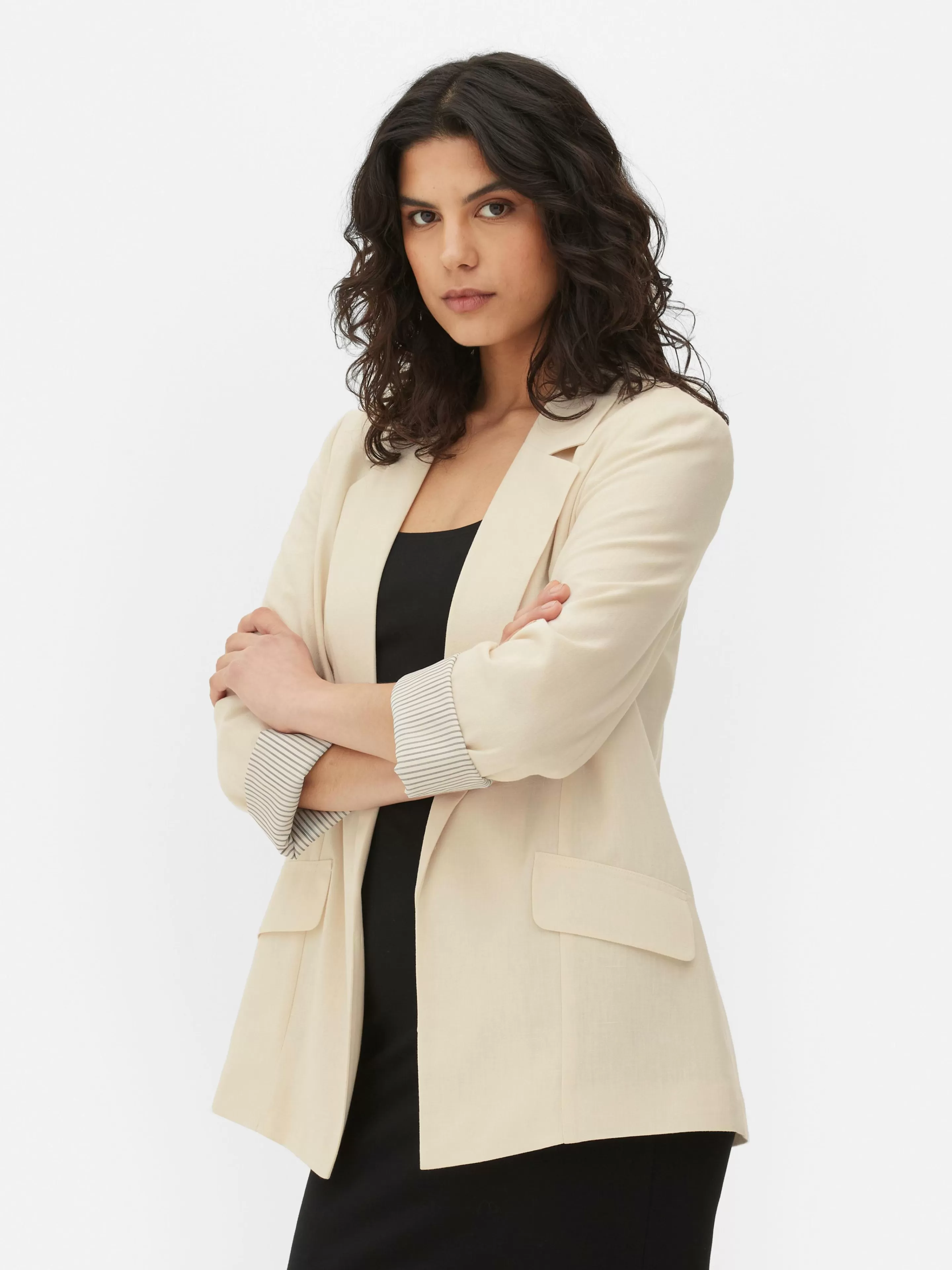 Blazer Ajusté à Effet Bord à Bord-Primark New