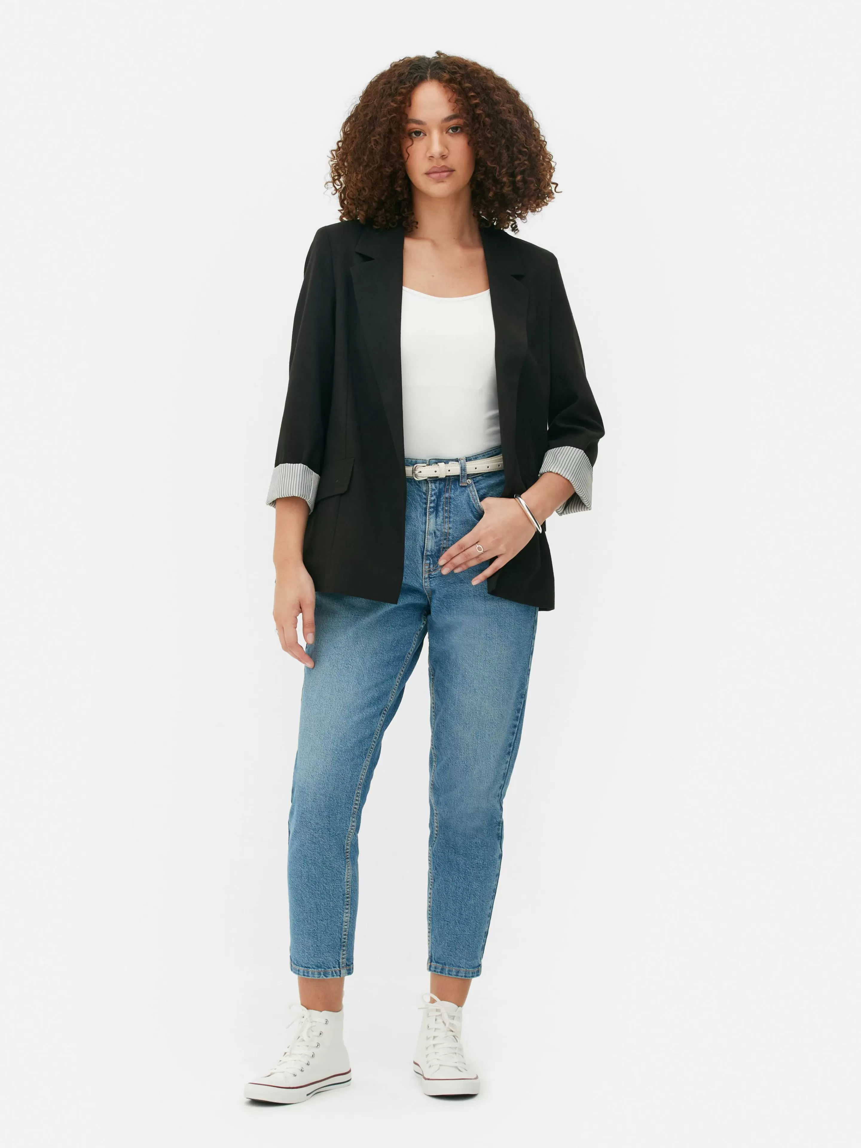 Blazer Ajusté à Effet Bord à Bord-Primark Fashion