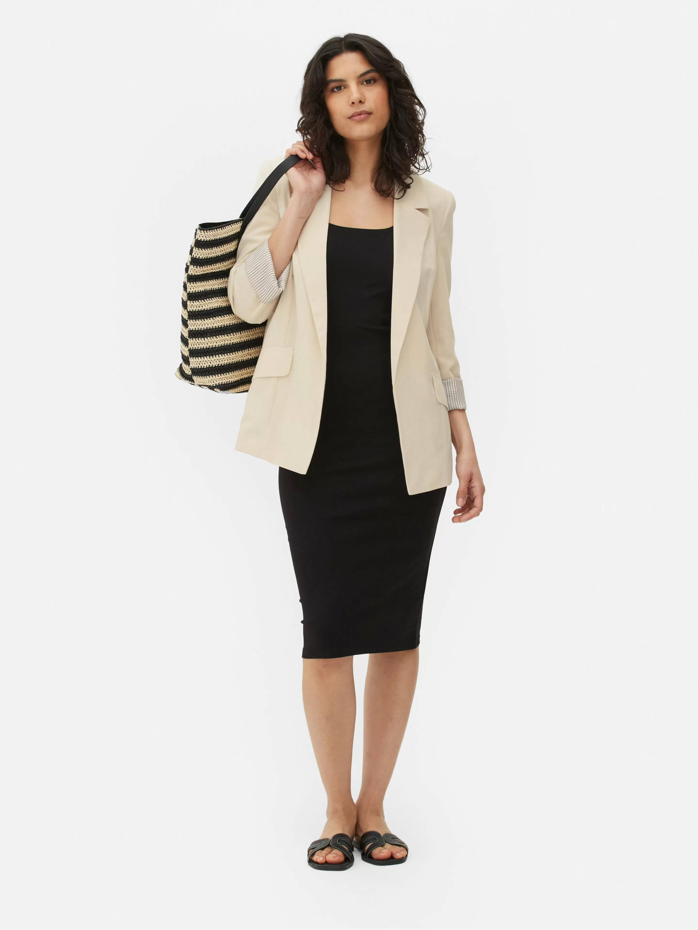 Blazer Ajusté à Effet Bord à Bord-Primark New