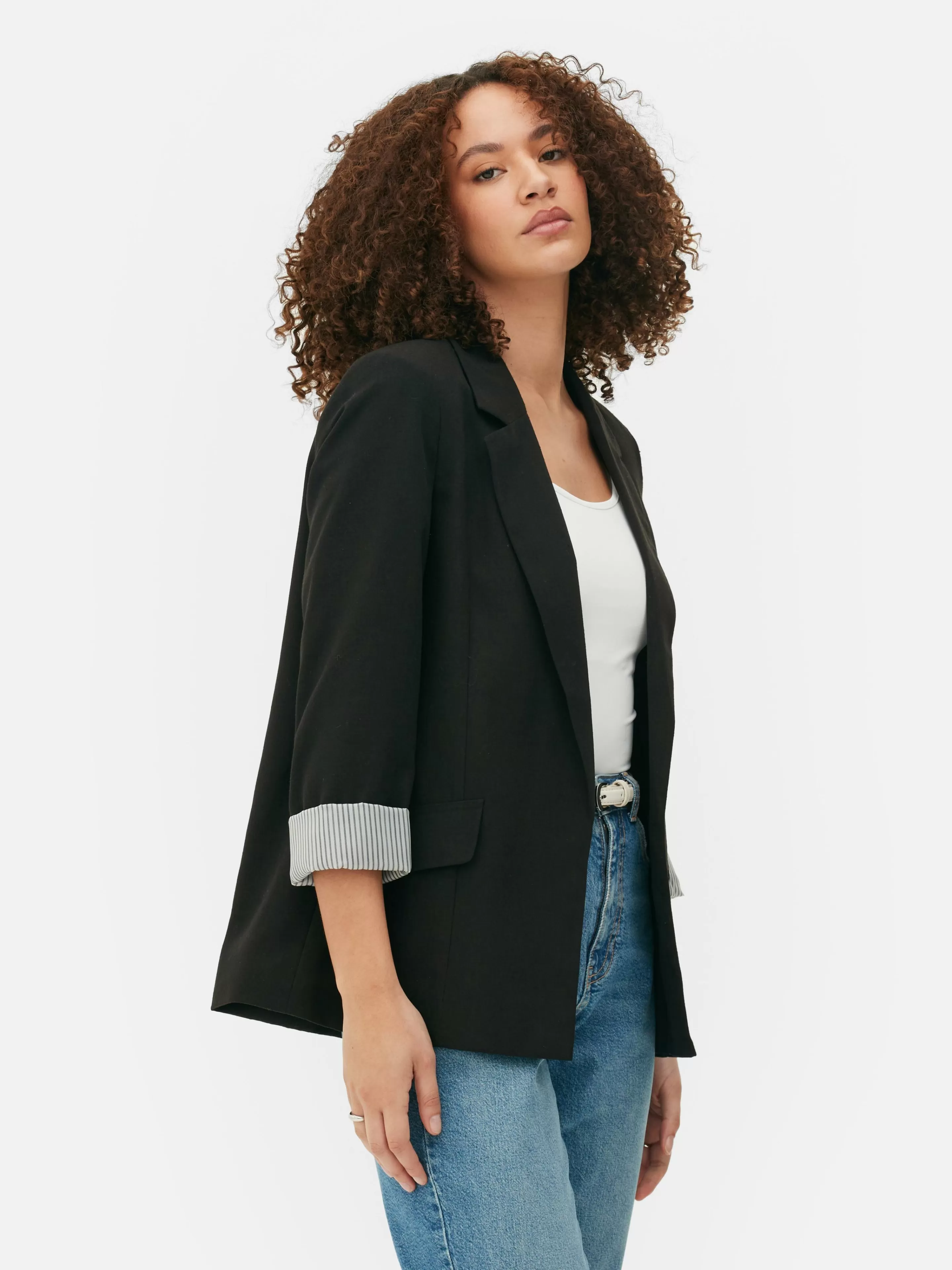 Blazer Ajusté à Effet Bord à Bord-Primark Fashion