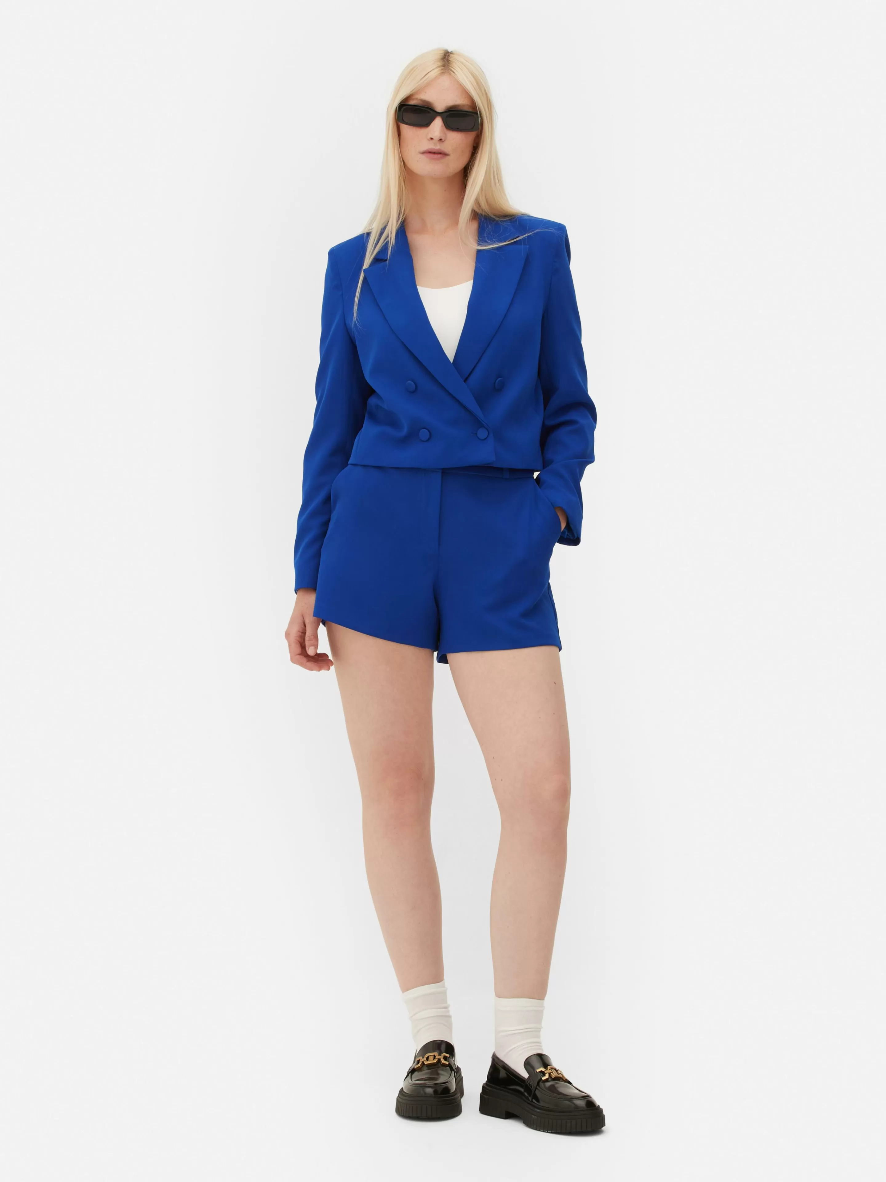 Blazer Court à Boutonnage Croisé à Coordonner-Primark Clearance