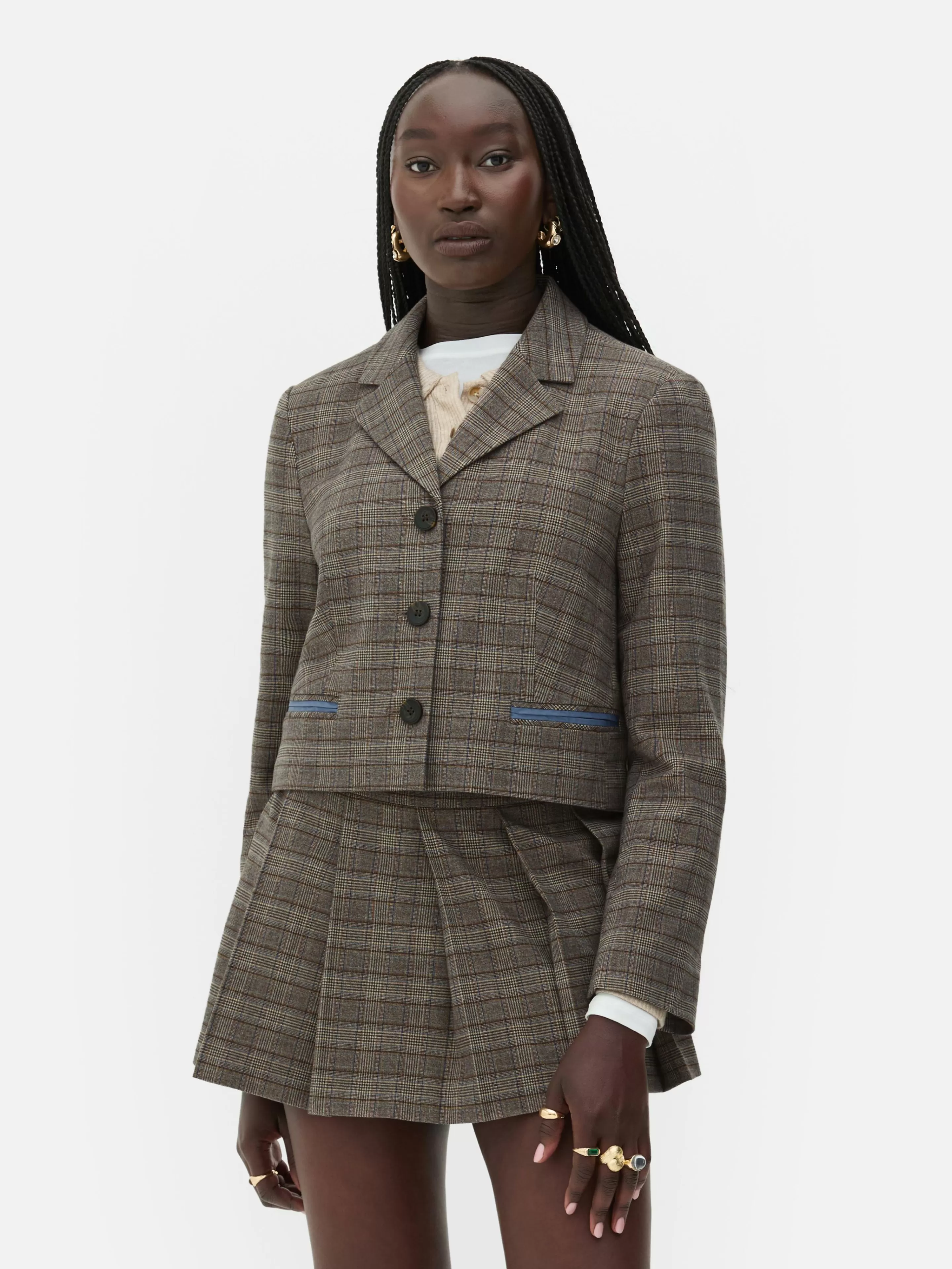 Blazer Court à Carreaux Rita Ora-Primark Store