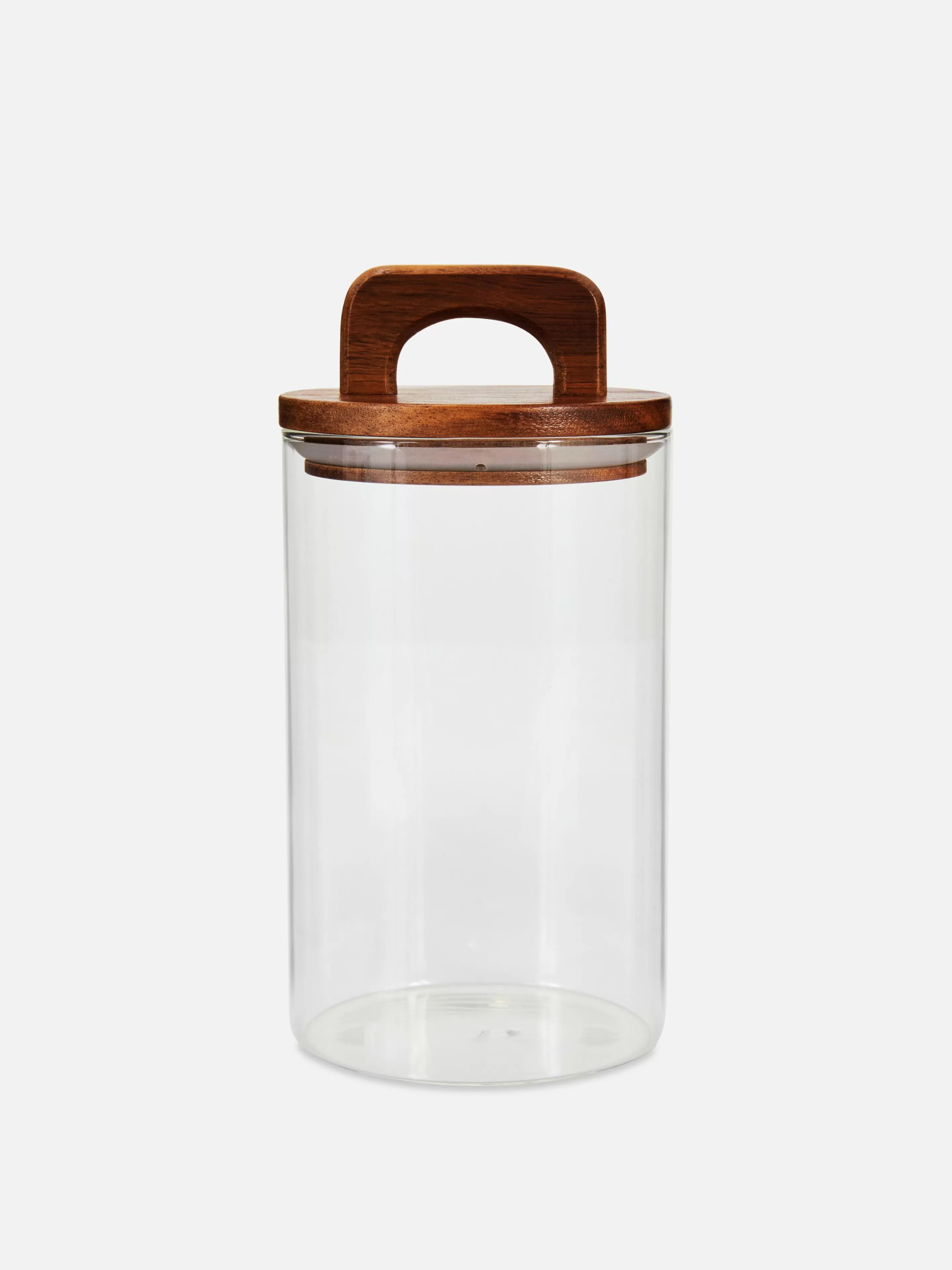 Bocal En Verre Moyen à Couvercle En Bois-Primark Cheap