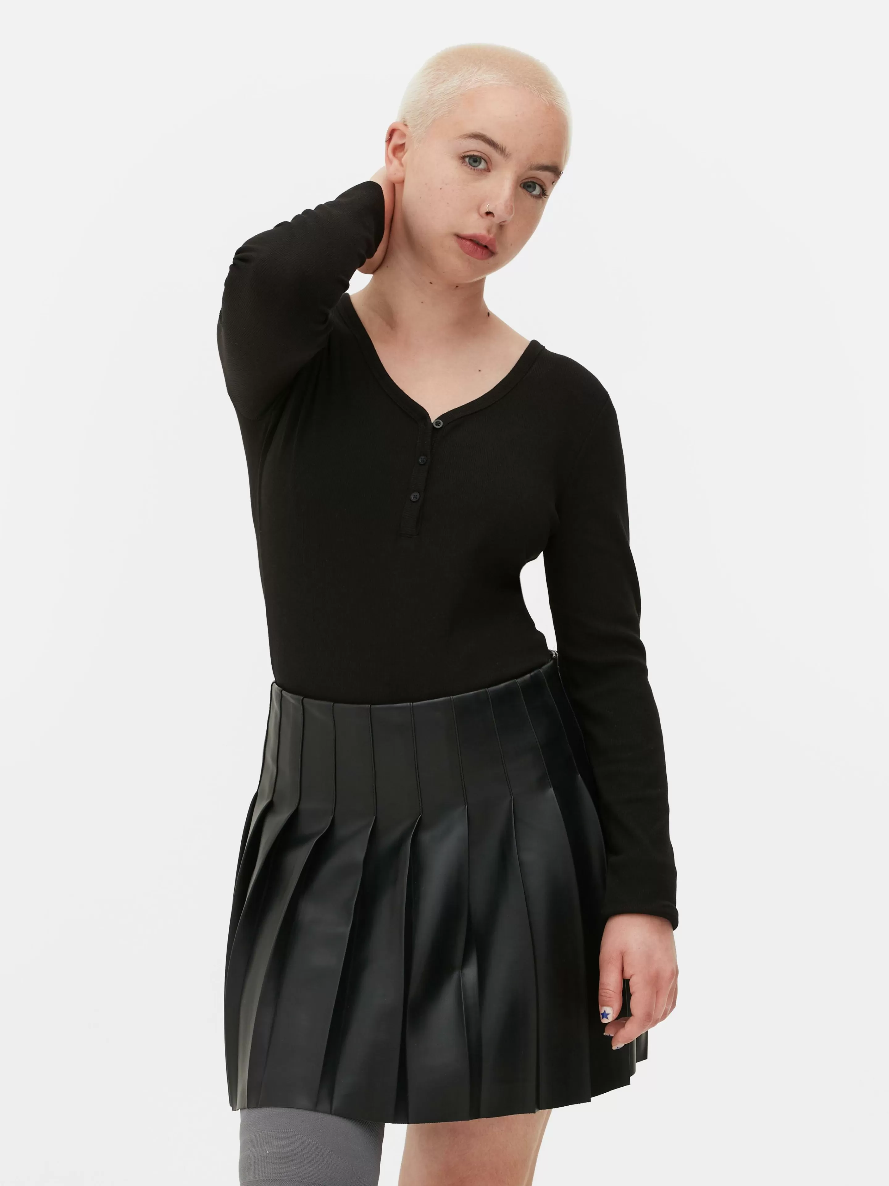 Body Façon T-shirt Boutonné à Manches Longues-Primark Store