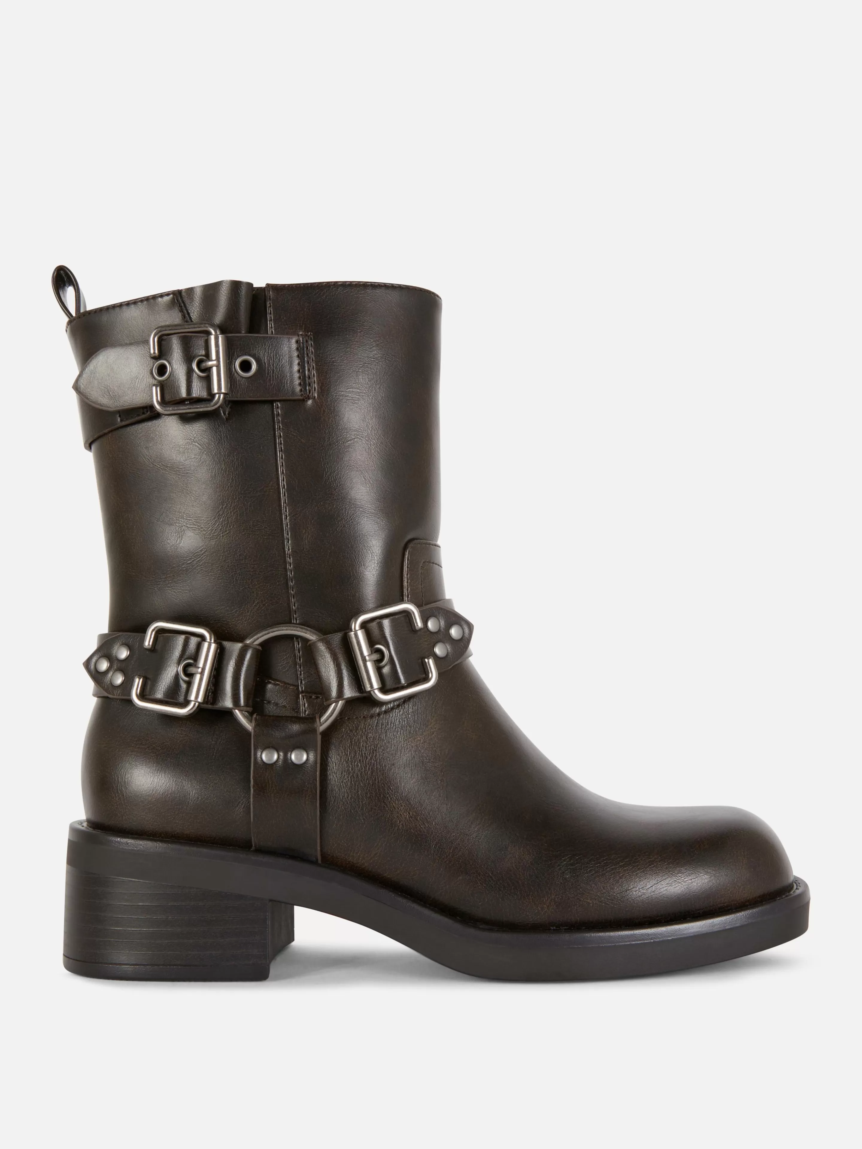 Bottes De Motard En Simili Cuir-Primark Cheap