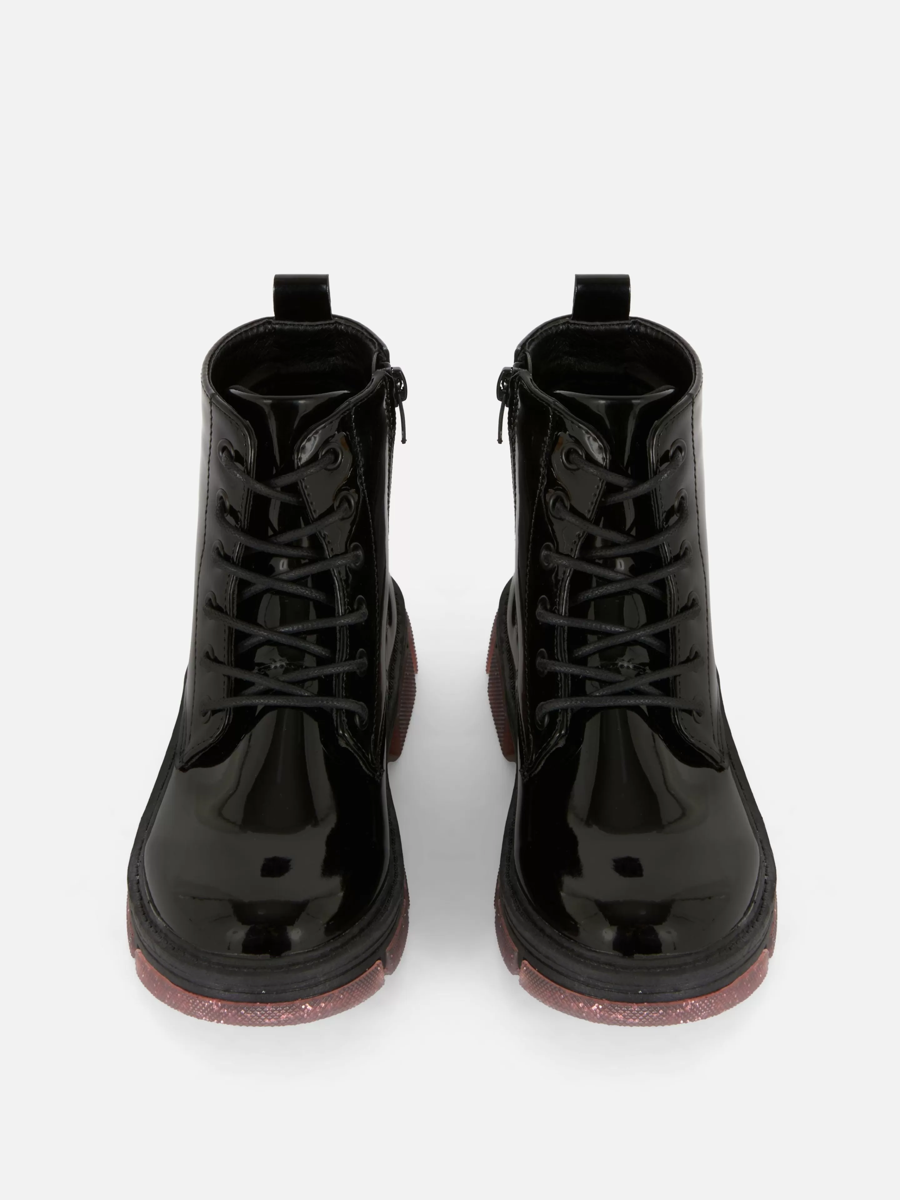 Bottes En Simili Cuir Verni à Semelles Scintillantes-Primark Clearance