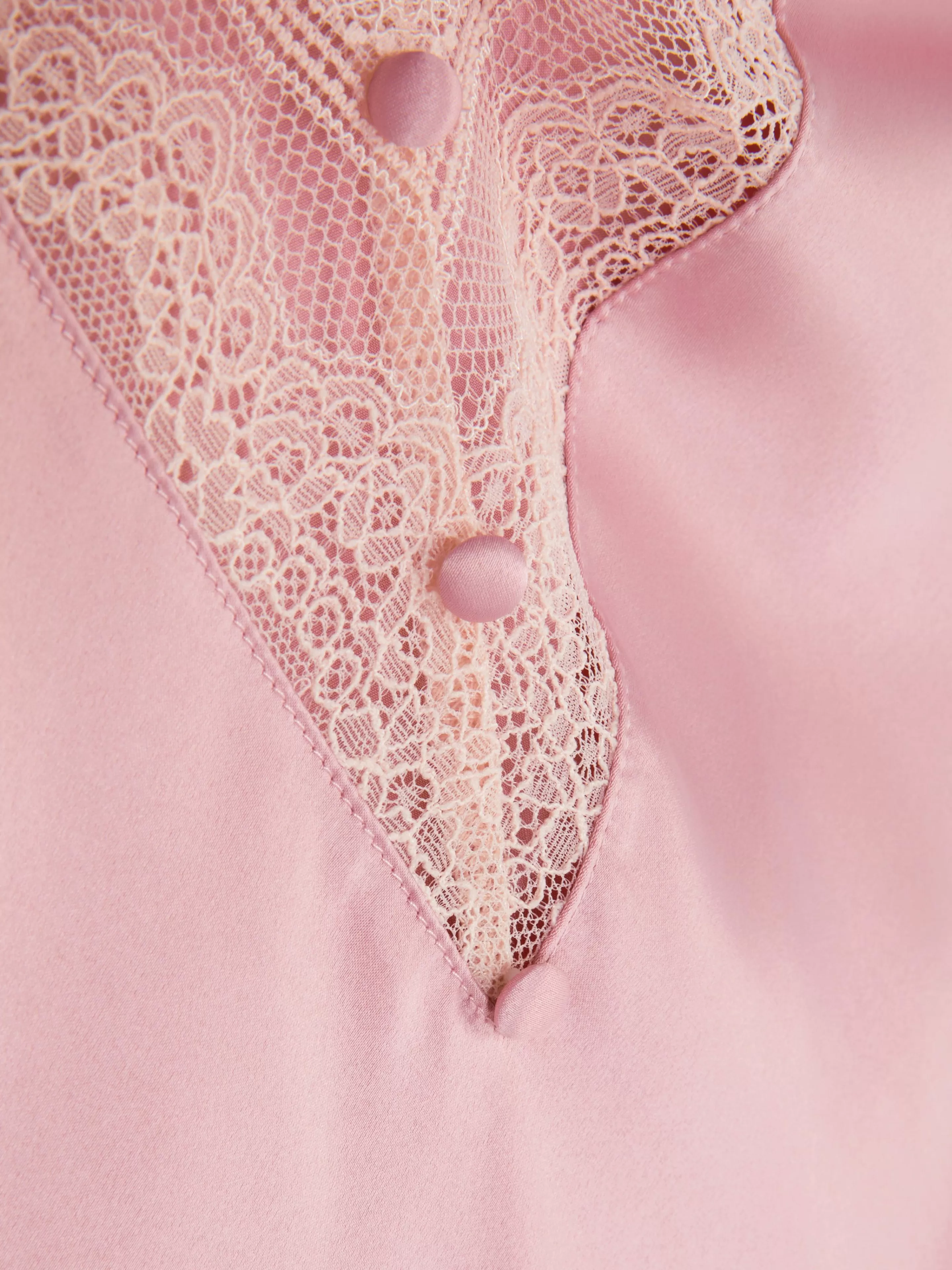 Caraco De Pyjama En Satin Avec Finitions En Dentelle-Primark Sale