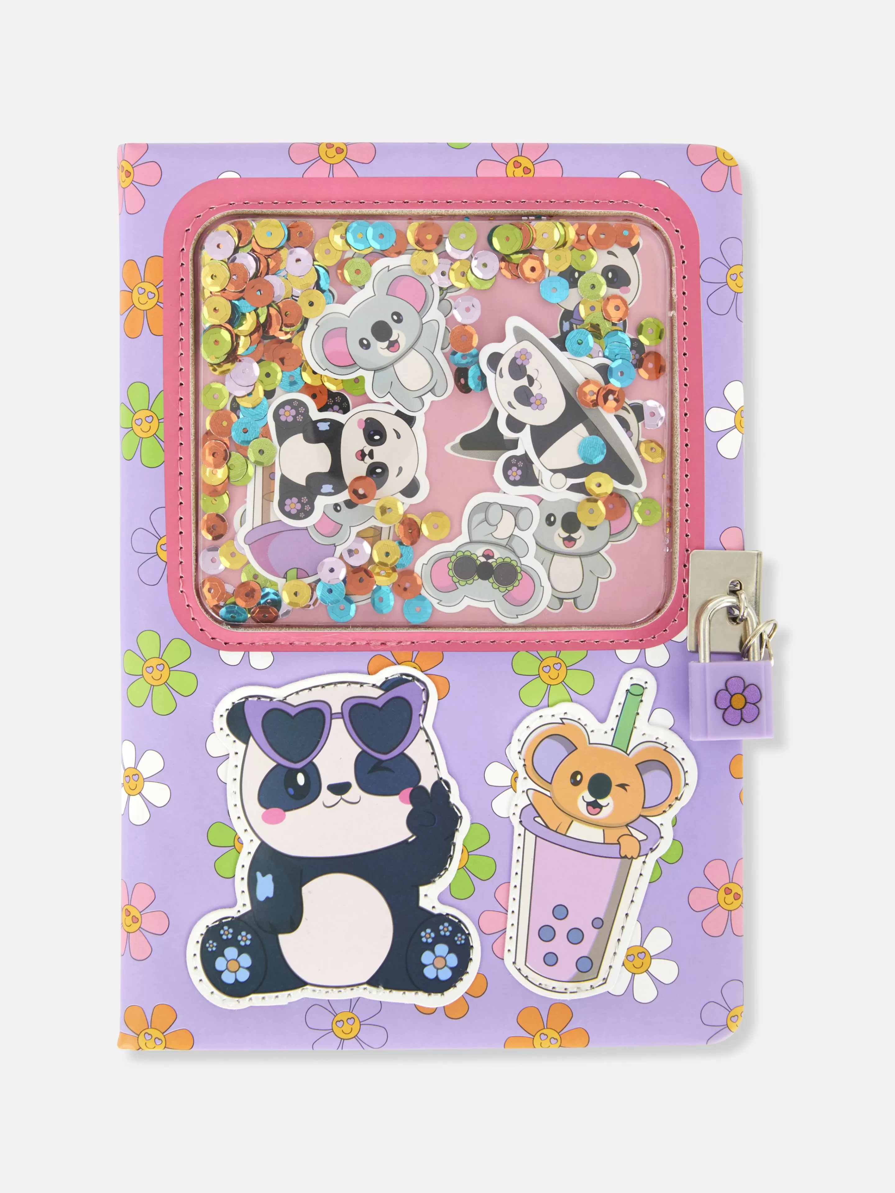 Carnet à Paillettes Et Motif Animaux-Primark Outlet