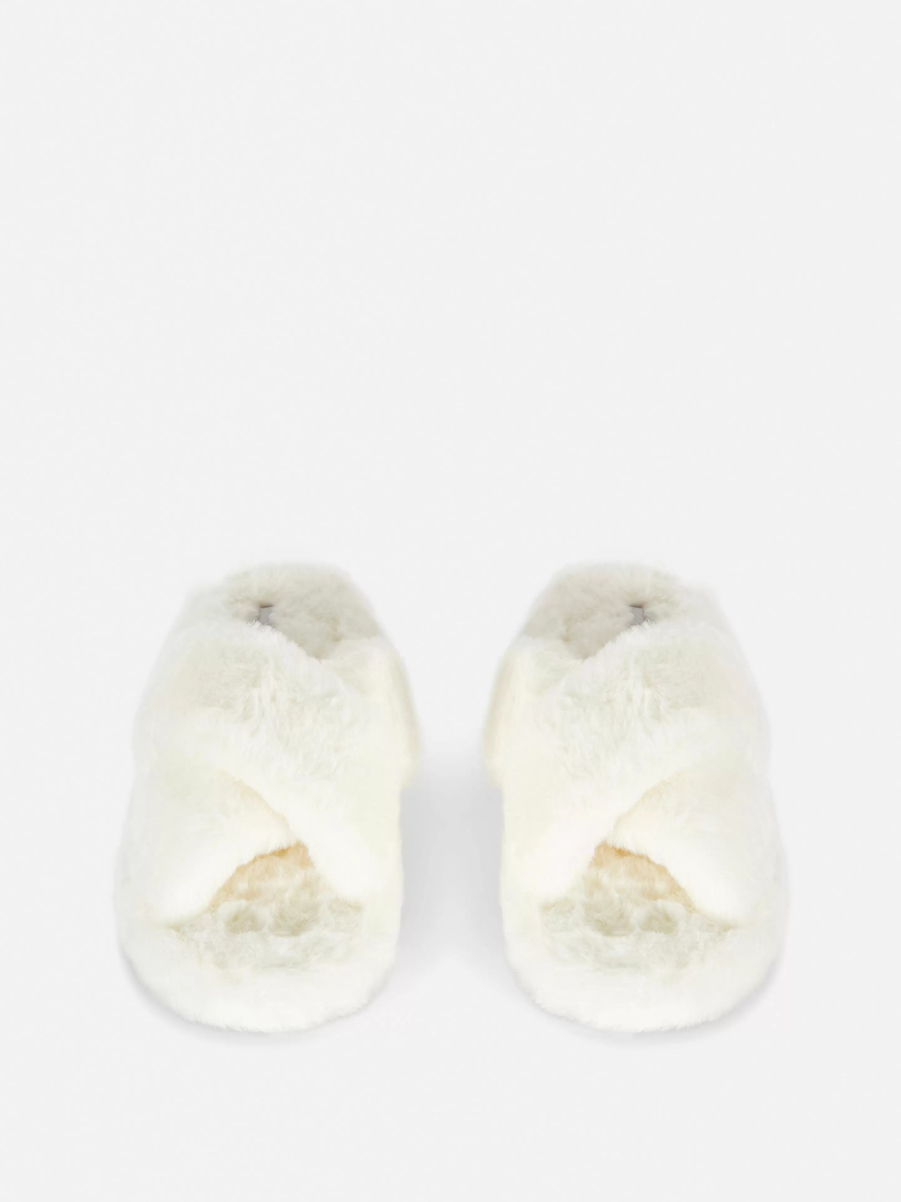 Chaussons En Fausse Fourrure à Brides Croisées-Primark New