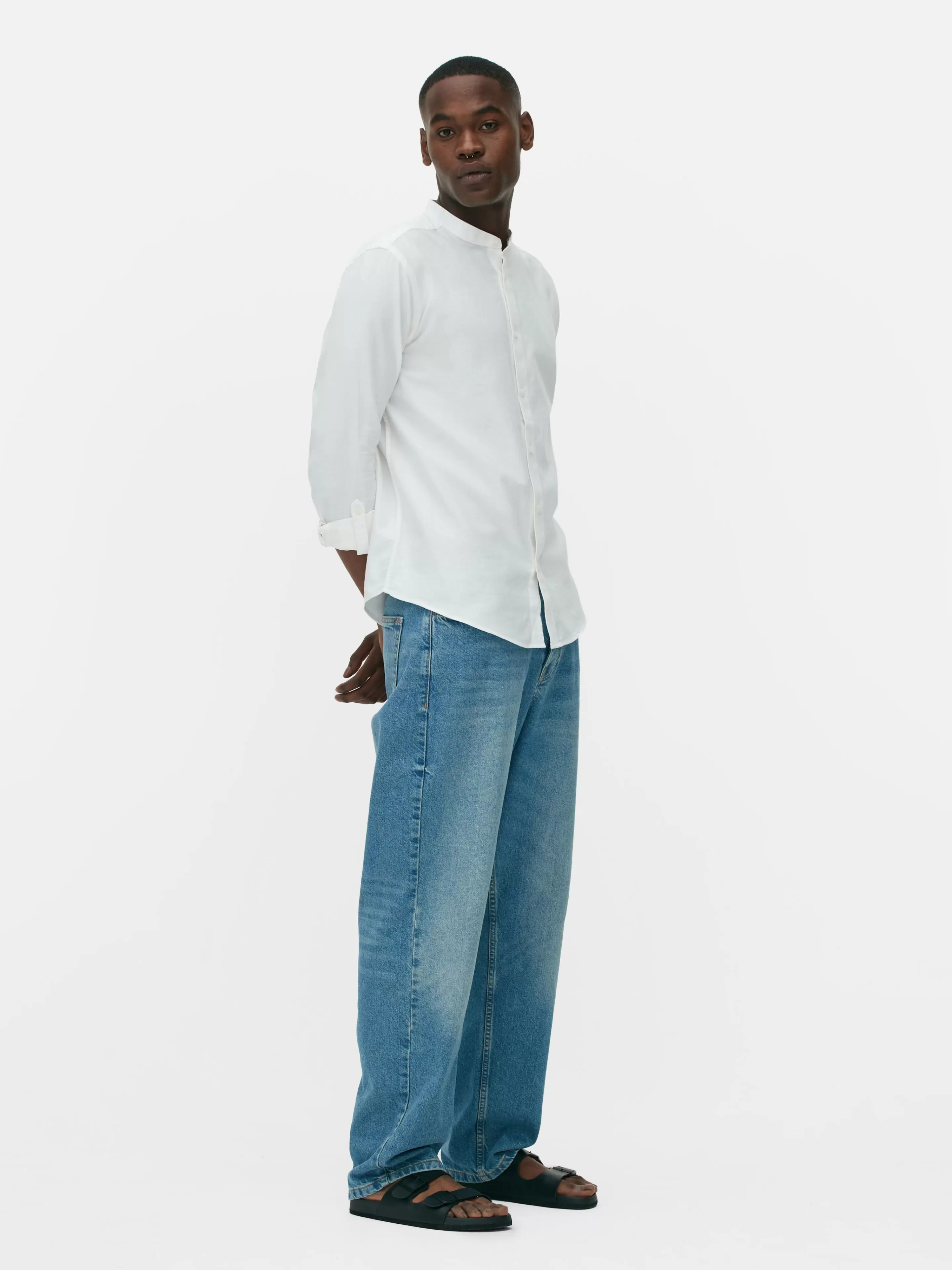 Chemise Boutonnée à Manches Retroussées-Primark Best