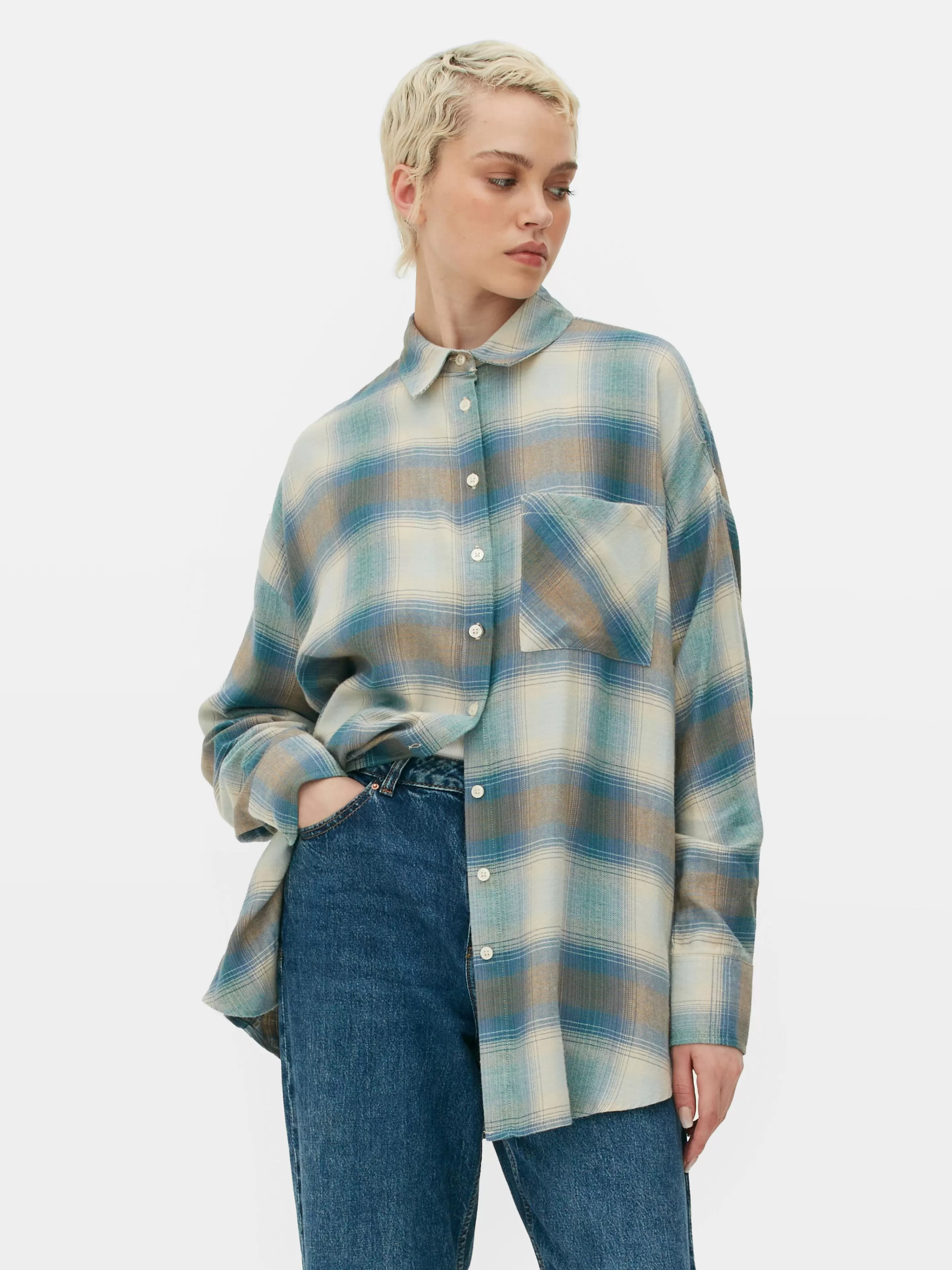Chemise Coupe Boyfriend à Carreaux-Primark Shop