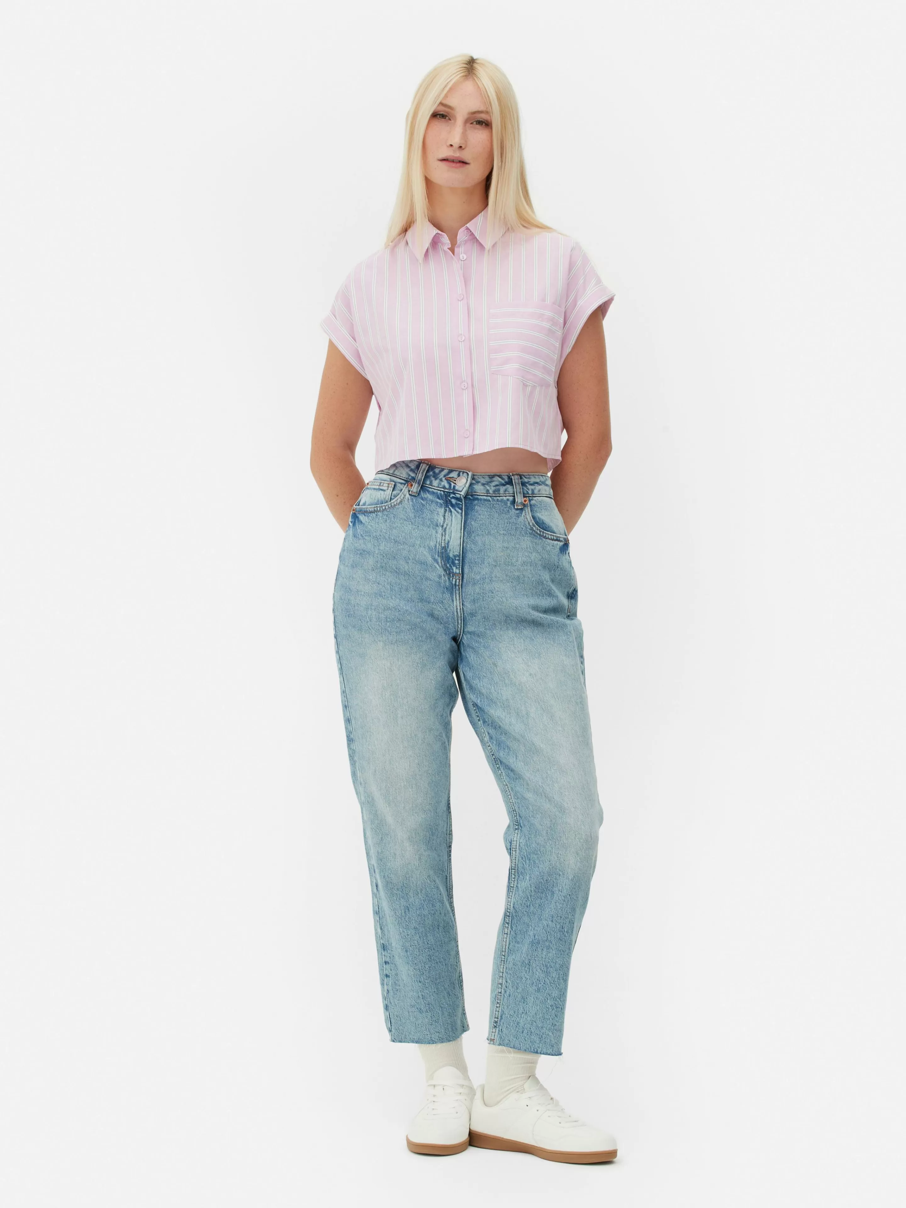 Chemise Courte à Manches Courtes-Primark Fashion