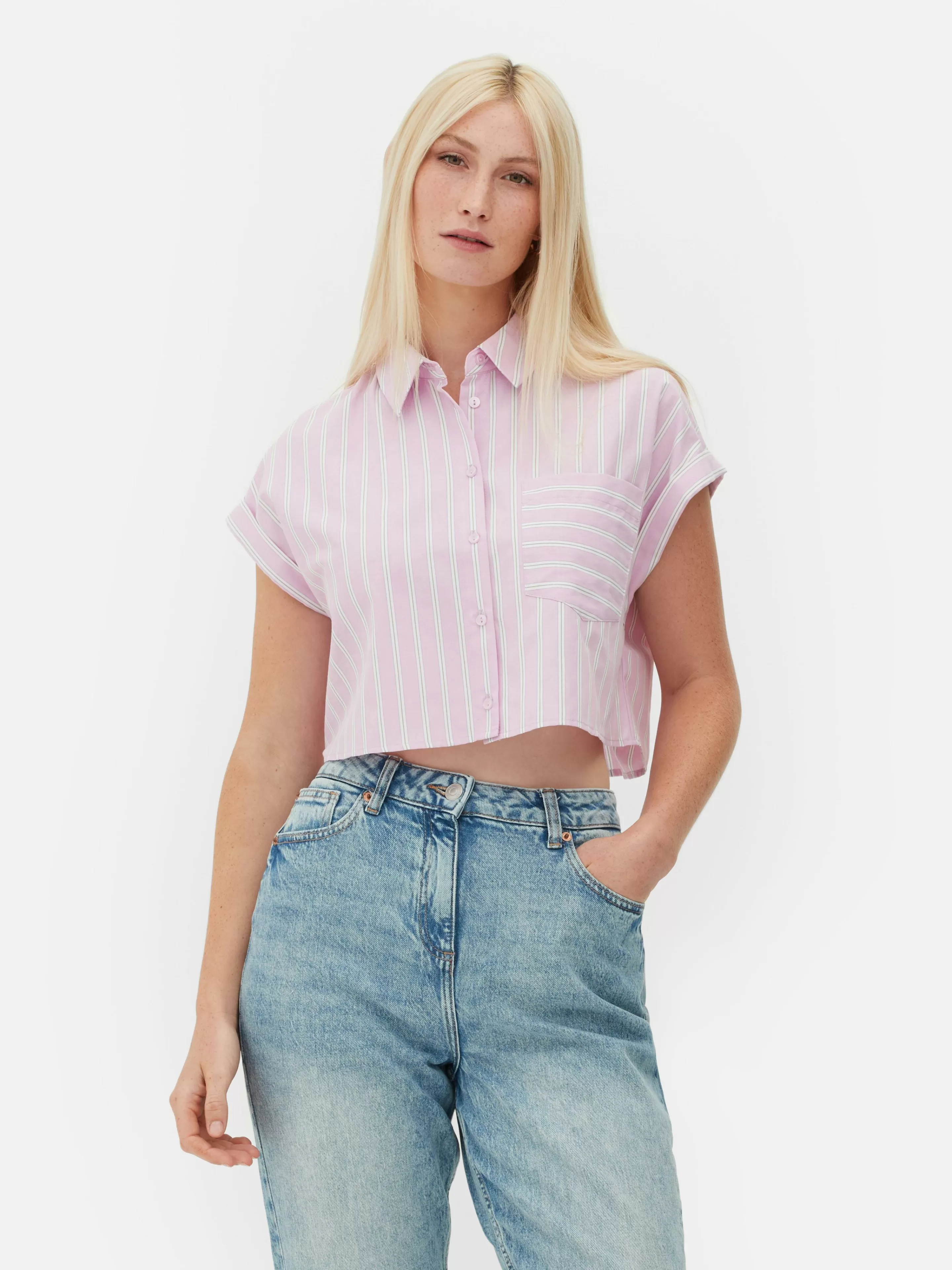 Chemise Courte à Manches Courtes-Primark Fashion