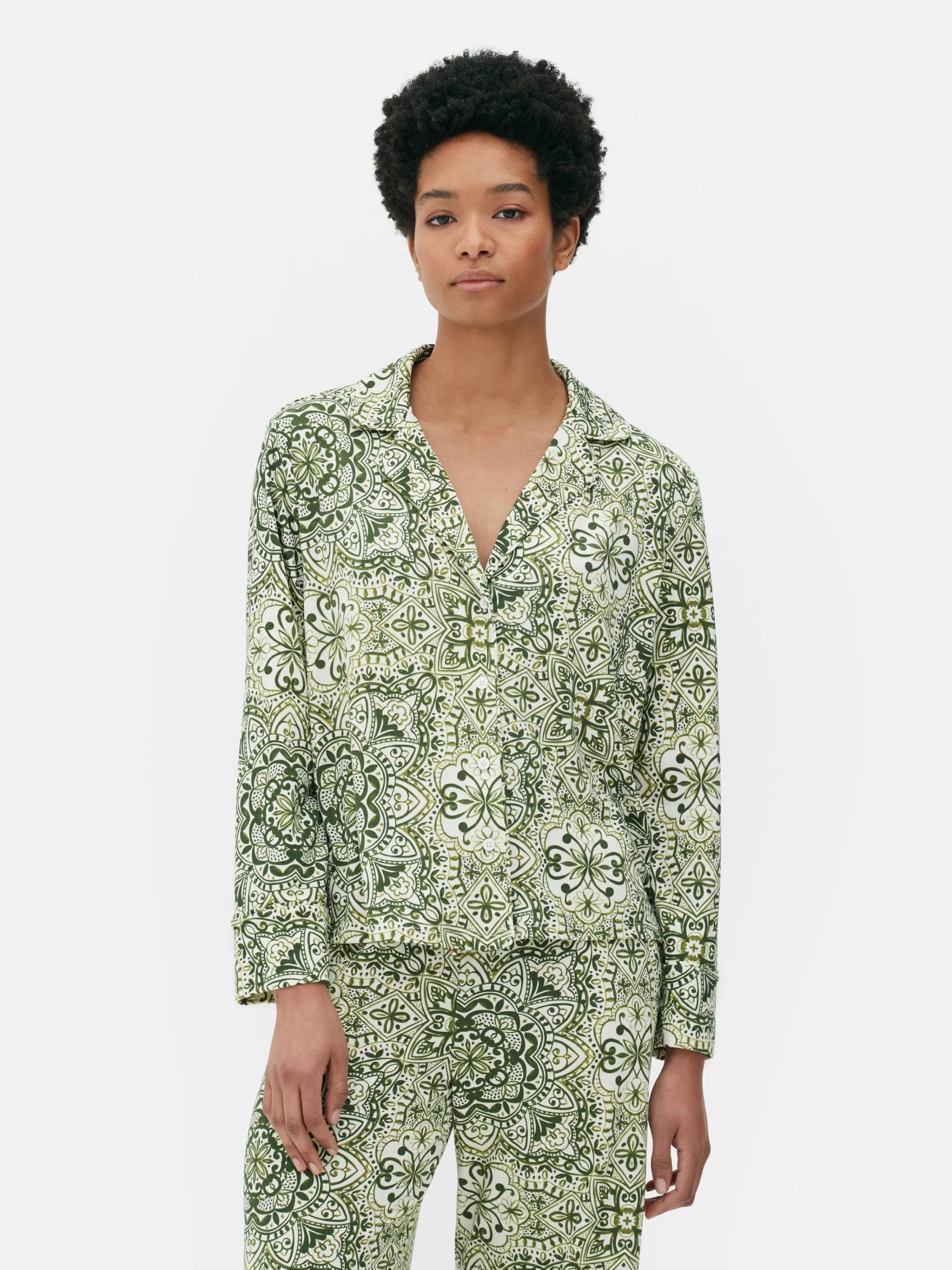 Chemise De Nuit De Pyjama Graphique à Motif Mandala-Primark Outlet