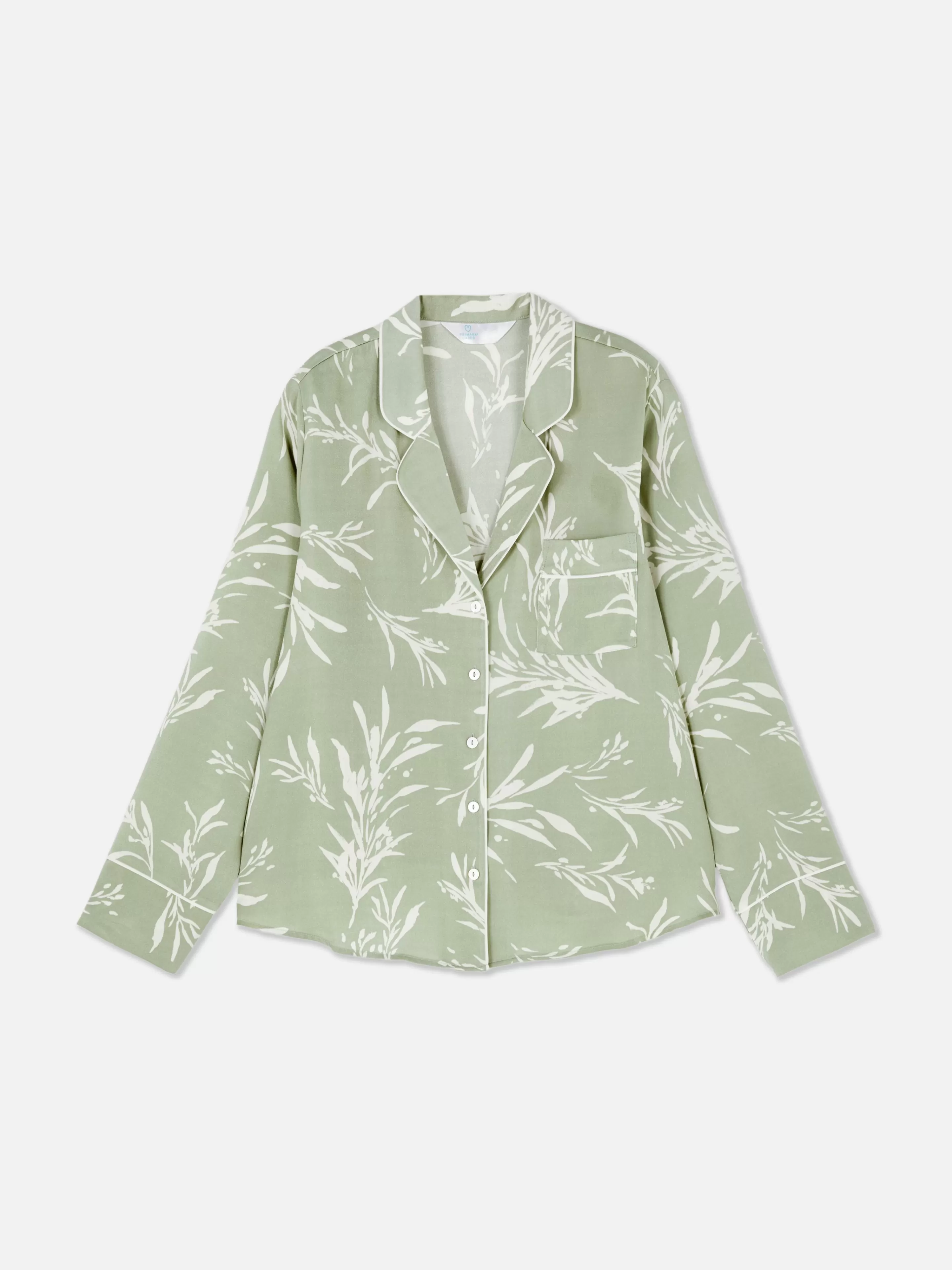 Chemise De Nuit En Satin à Motif Feuilles-Primark New