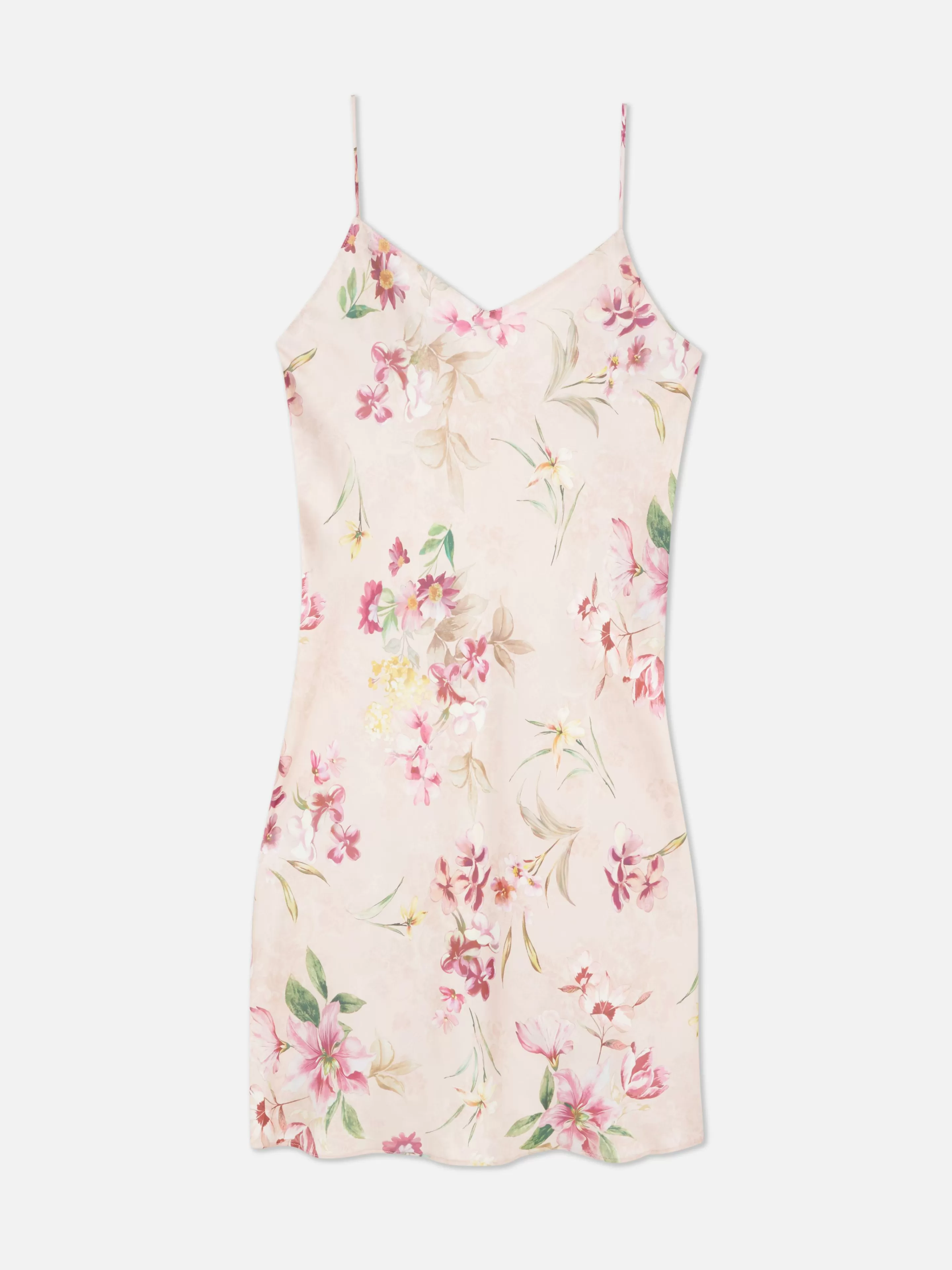 Chemise De Nuit En Satin Floral-Primark New