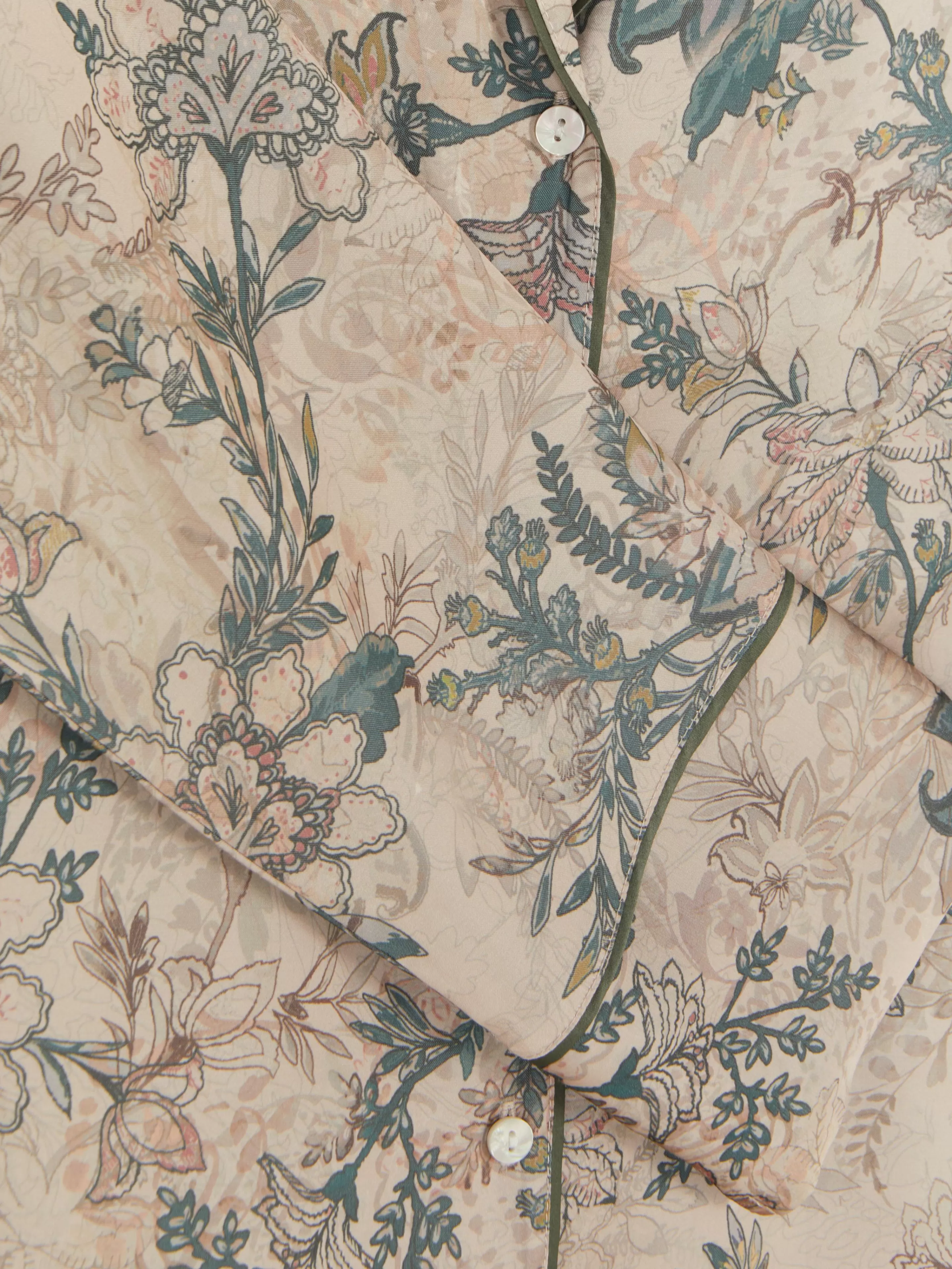 Chemise De Pyjama En Satin à Fleurs-Primark Clearance