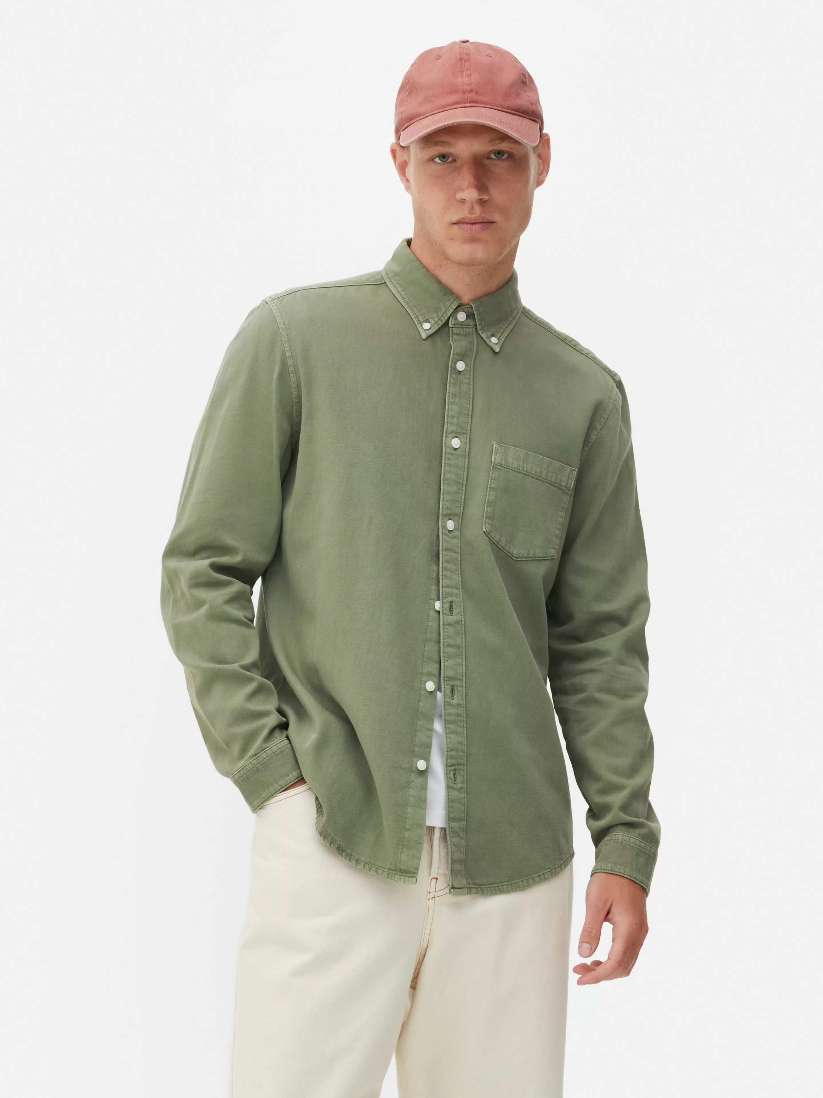 Chemise En Sergé De Coton à Manches Longues-Primark New