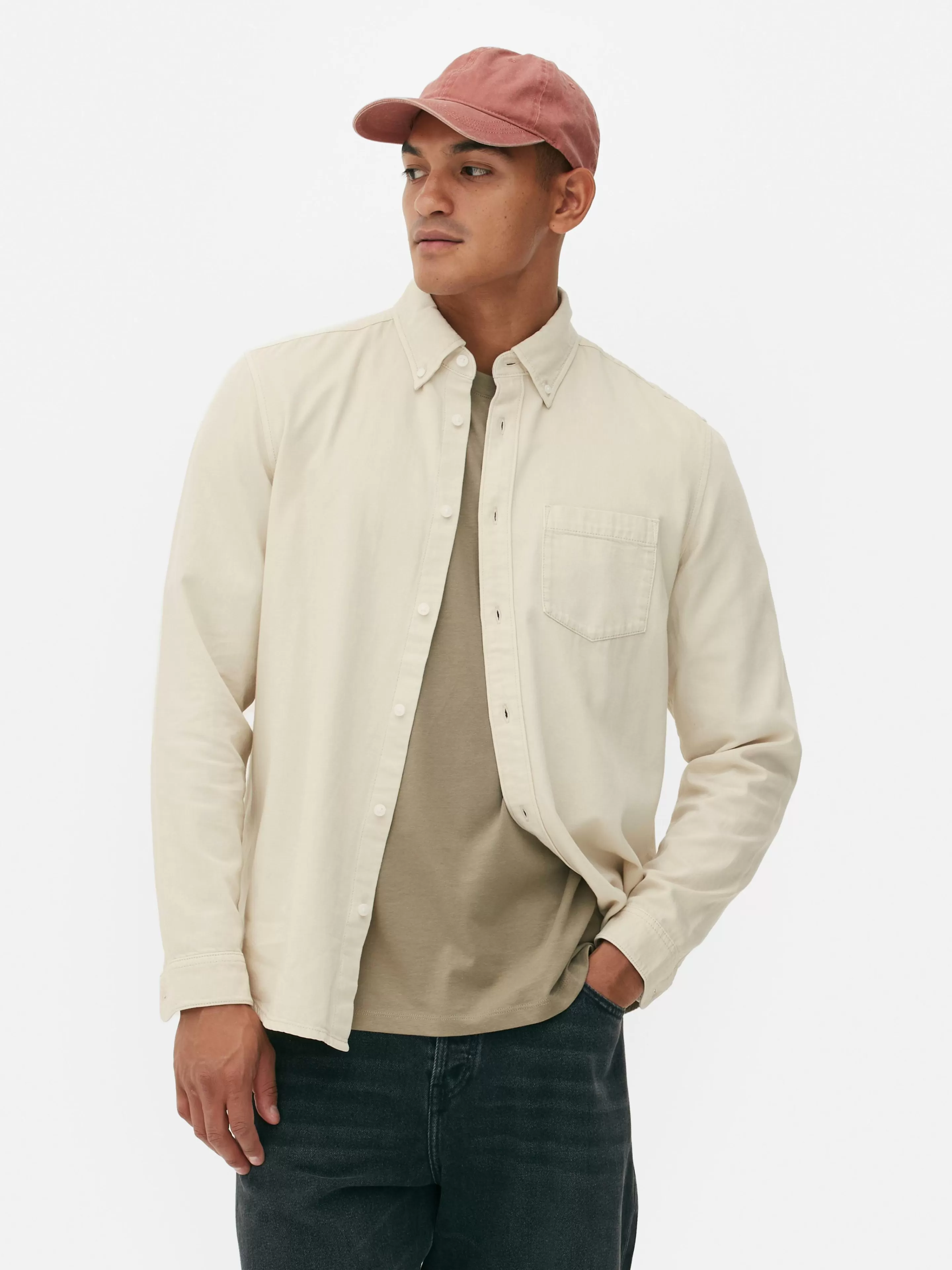 Chemise En Sergé De Coton à Manches Longues-Primark Discount