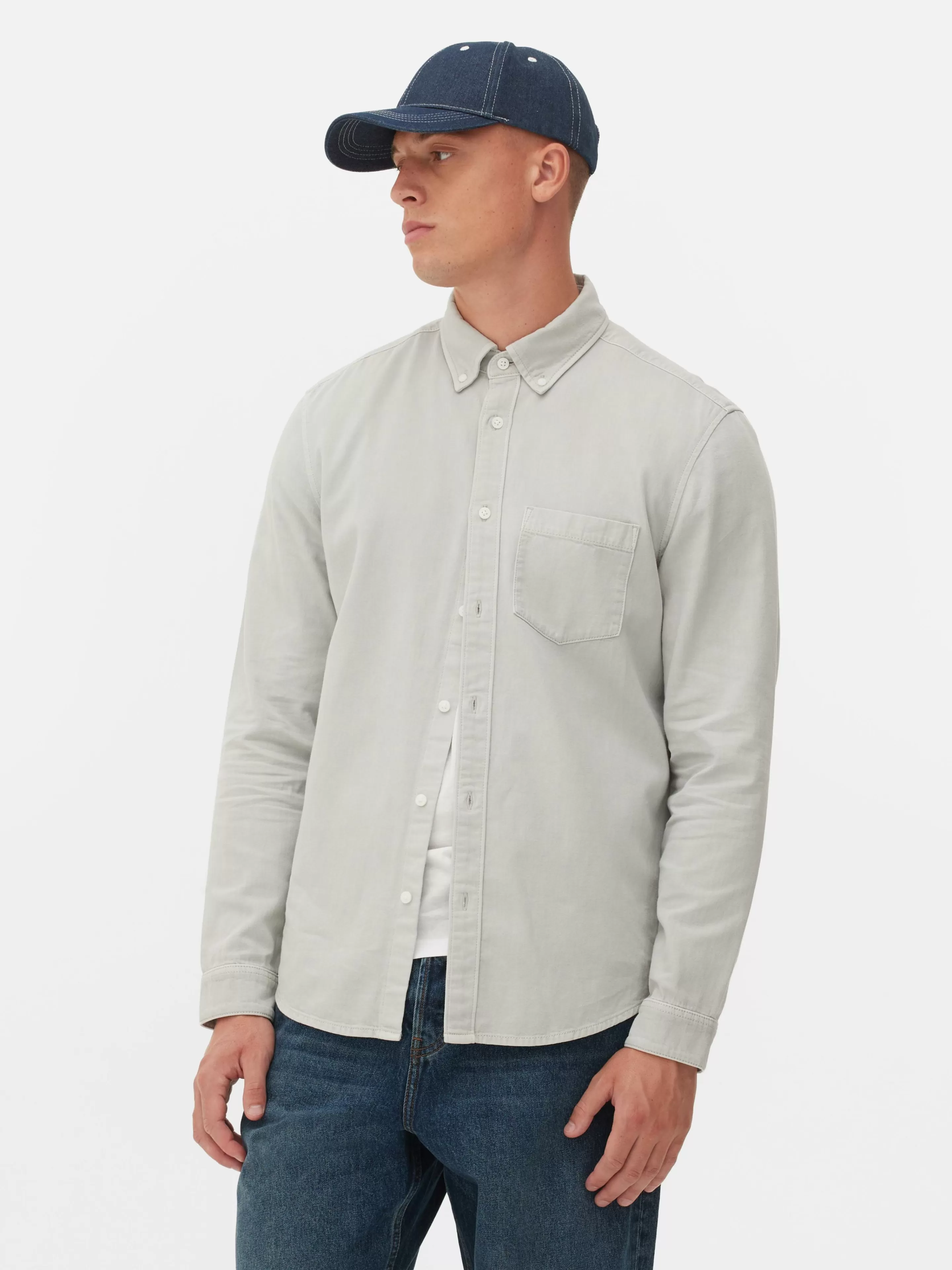 Chemise En Sergé De Coton à Manches Longues-Primark Cheap