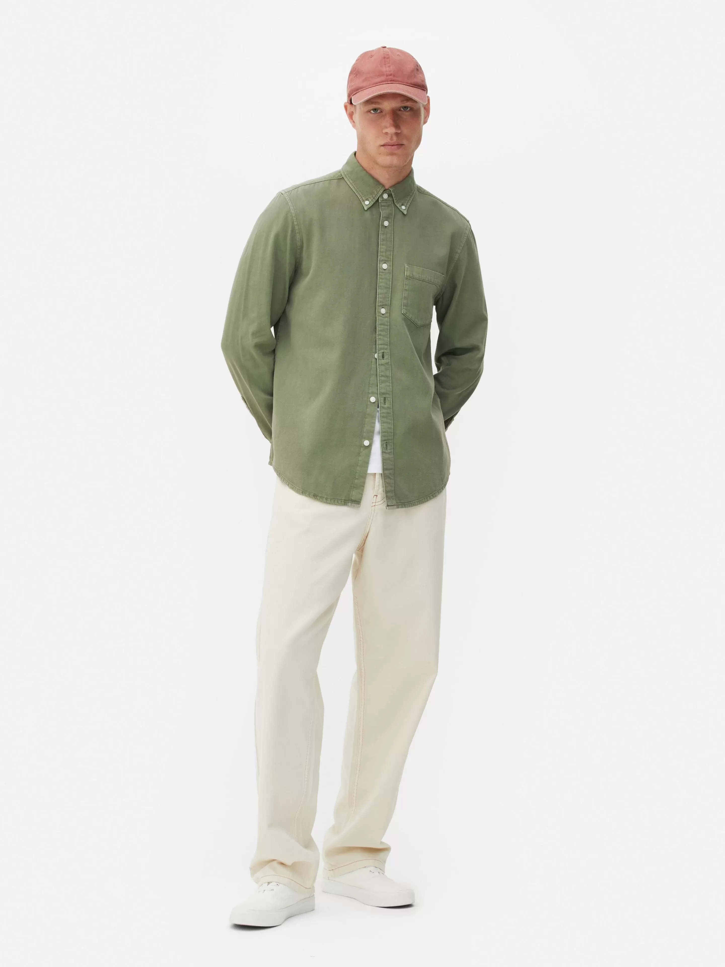 Chemise En Sergé De Coton à Manches Longues-Primark New