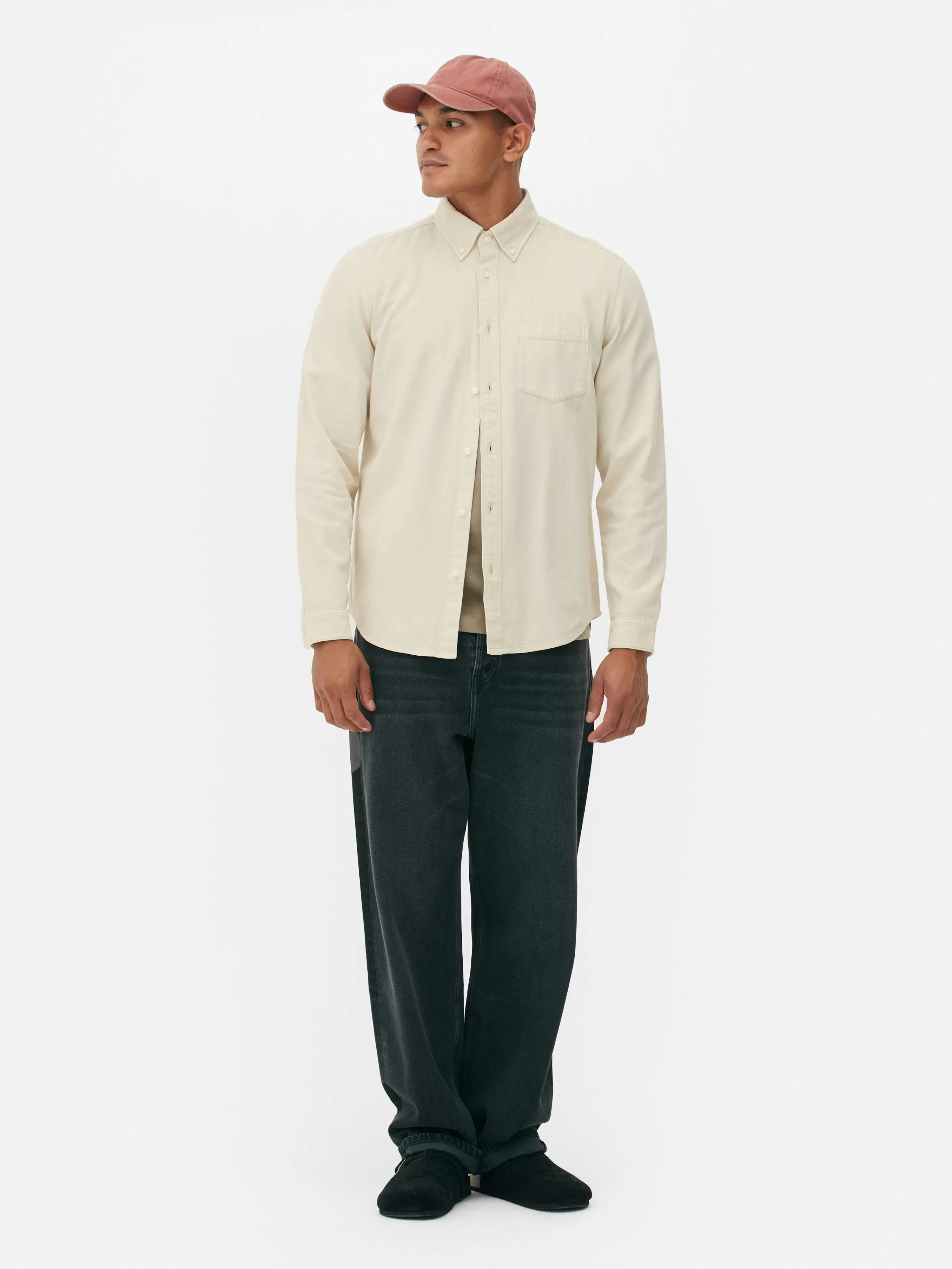 Chemise En Sergé De Coton à Manches Longues-Primark Discount