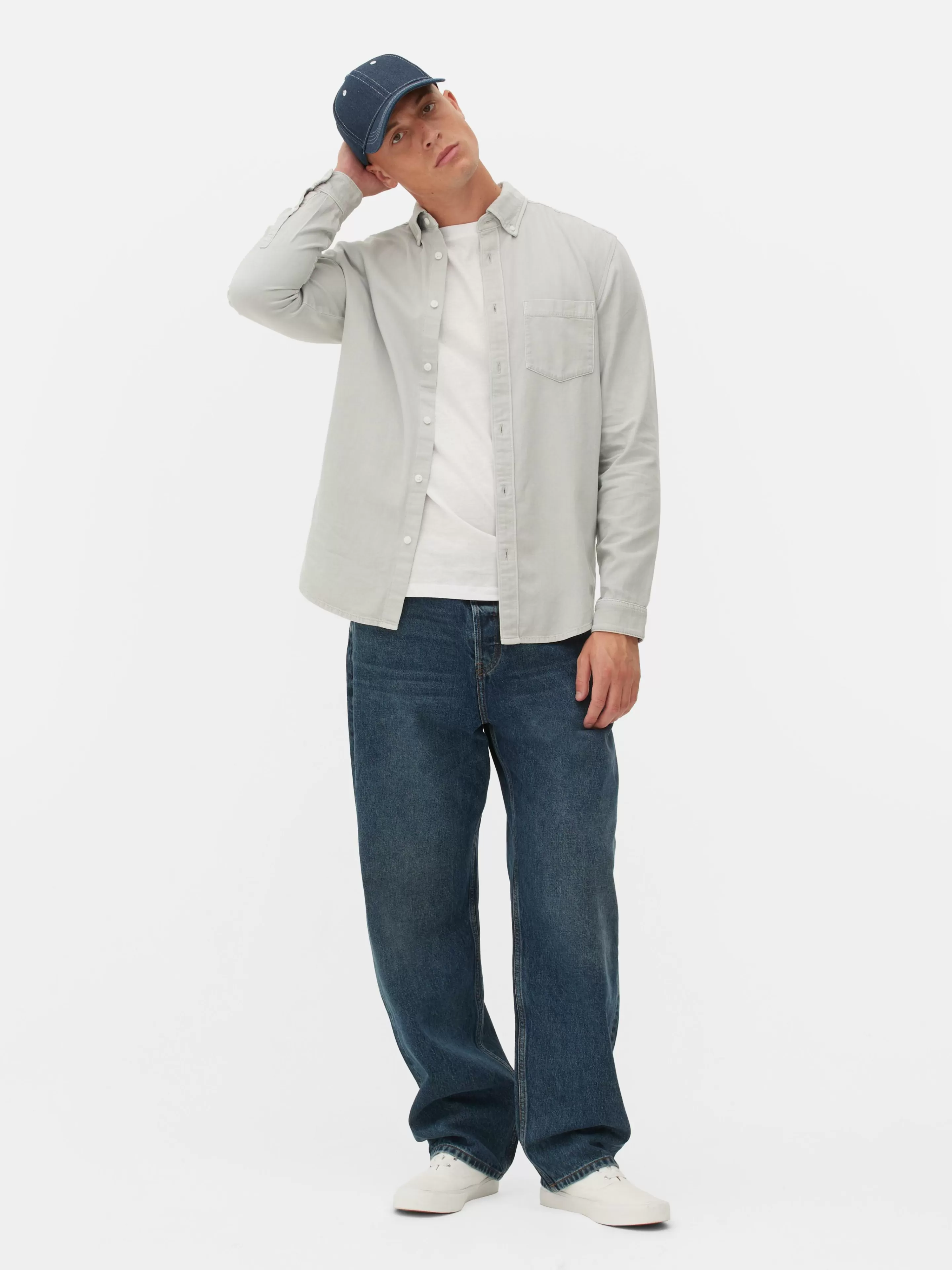 Chemise En Sergé De Coton à Manches Longues-Primark Cheap