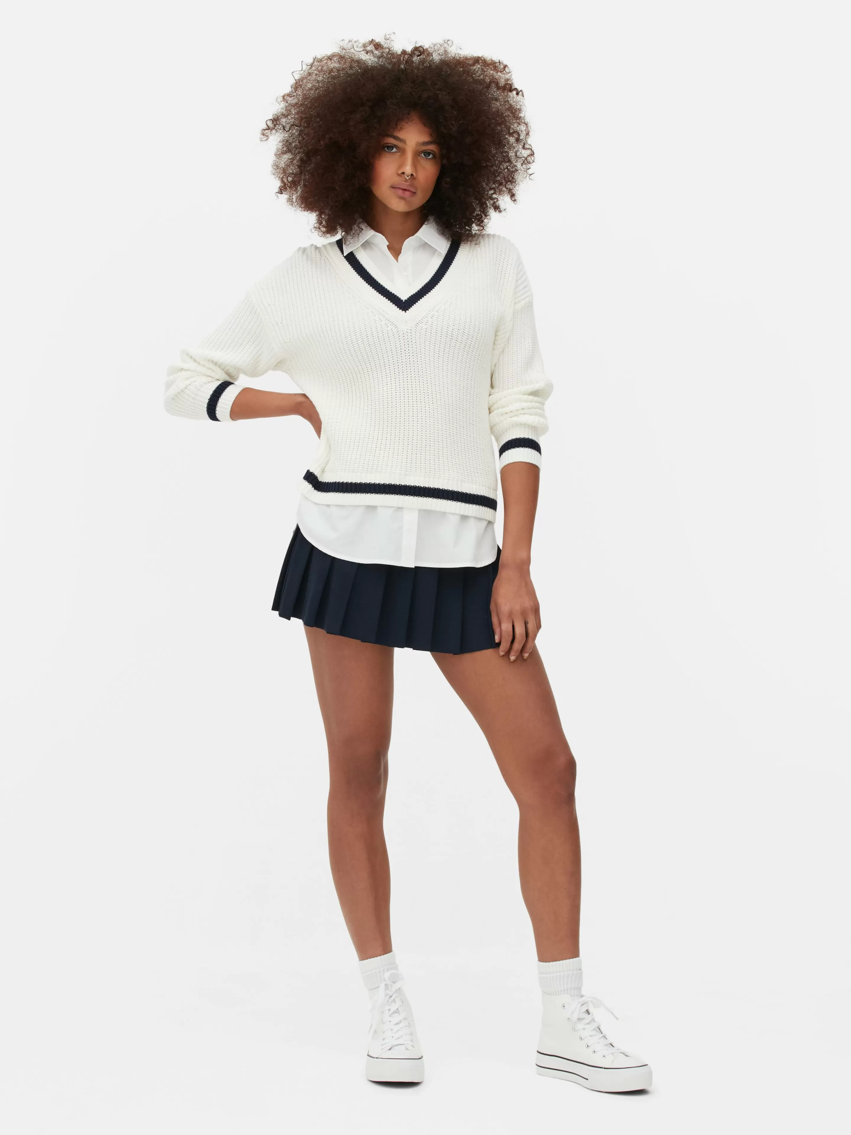 Chemise Et Pull Deux-en-un De Style Universitaire-Primark Sale