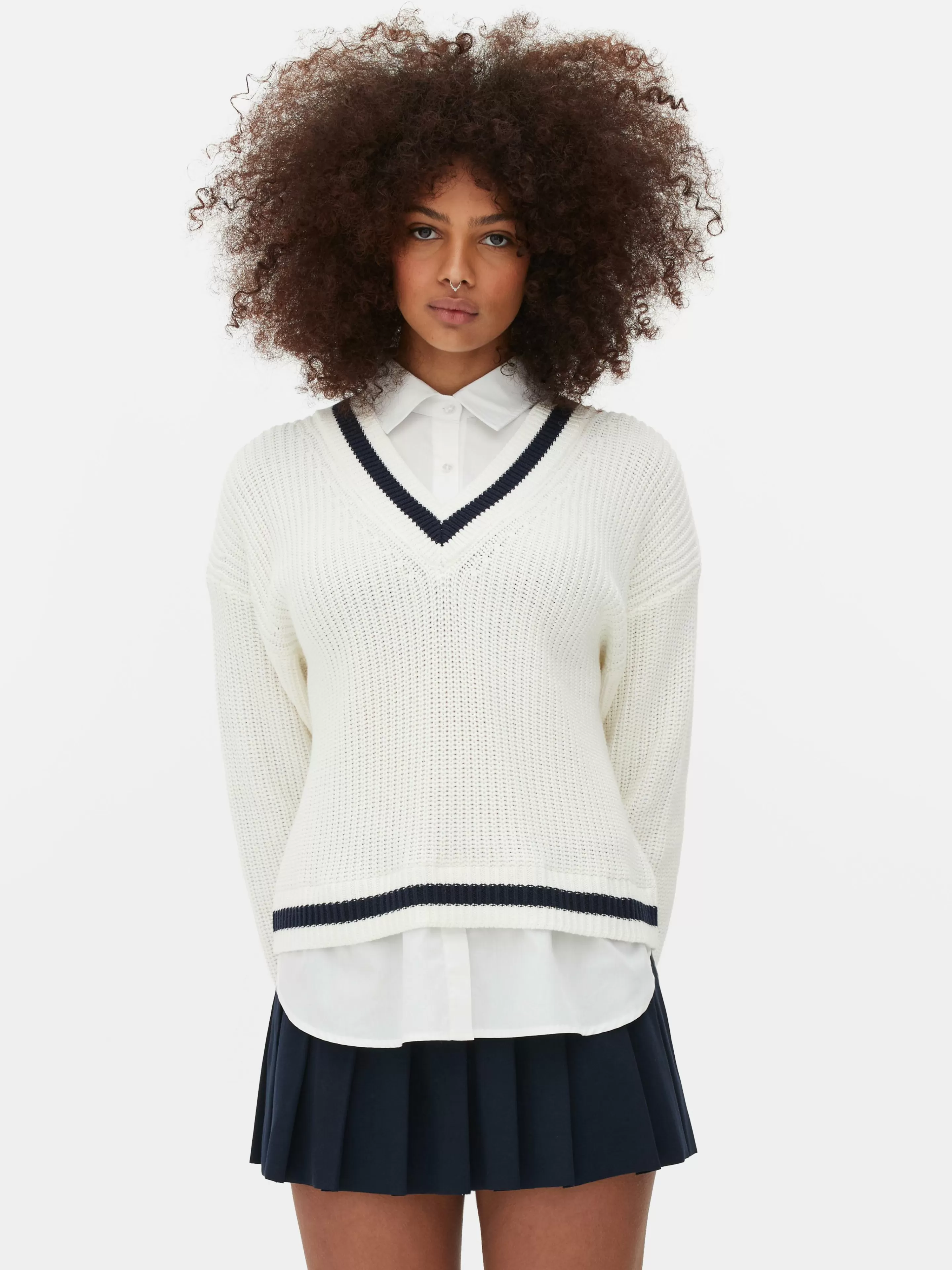 Chemise Et Pull Deux-en-un De Style Universitaire-Primark Sale
