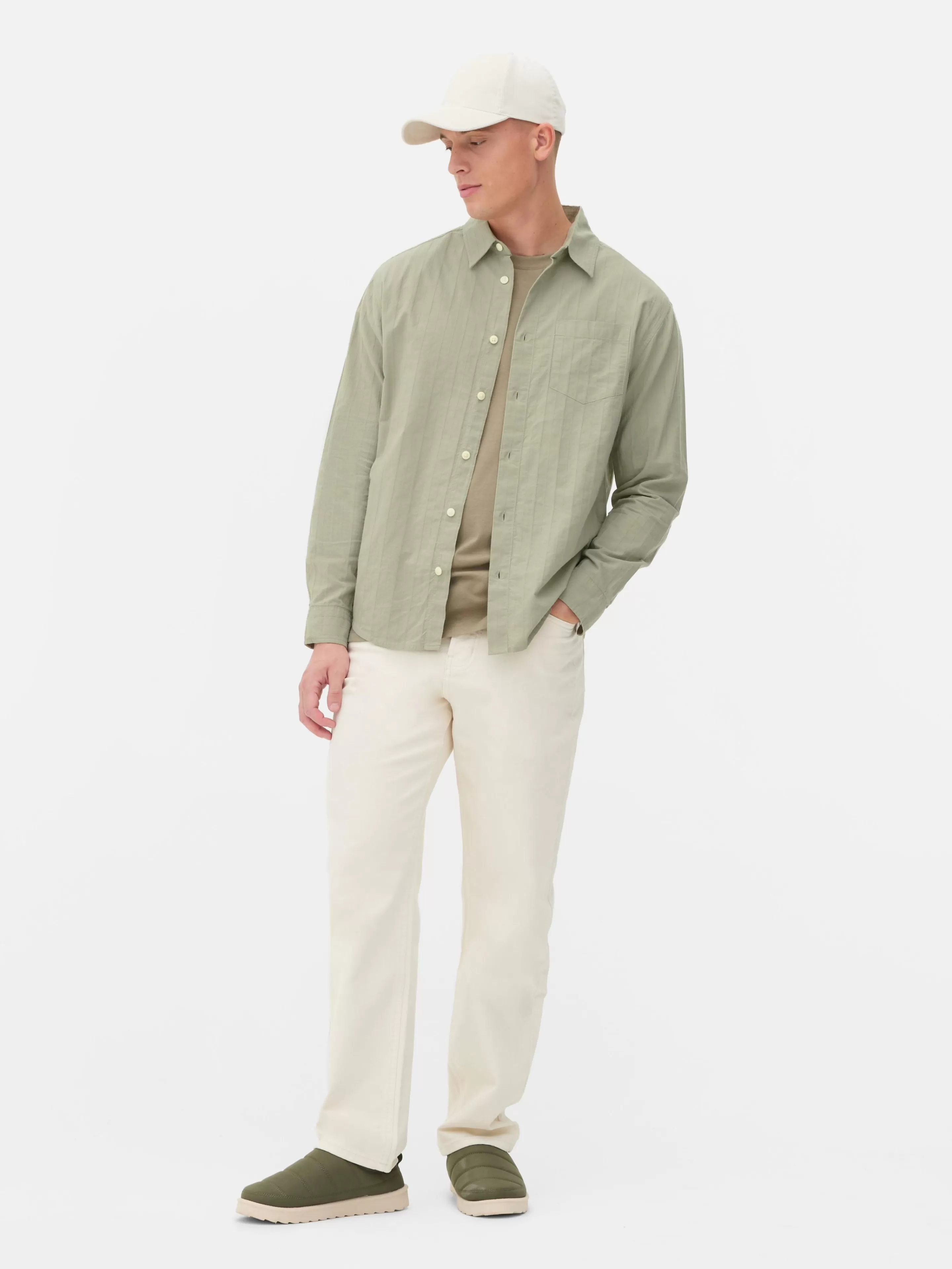 Chemise Jacquard à Manches Longues-Primark Outlet