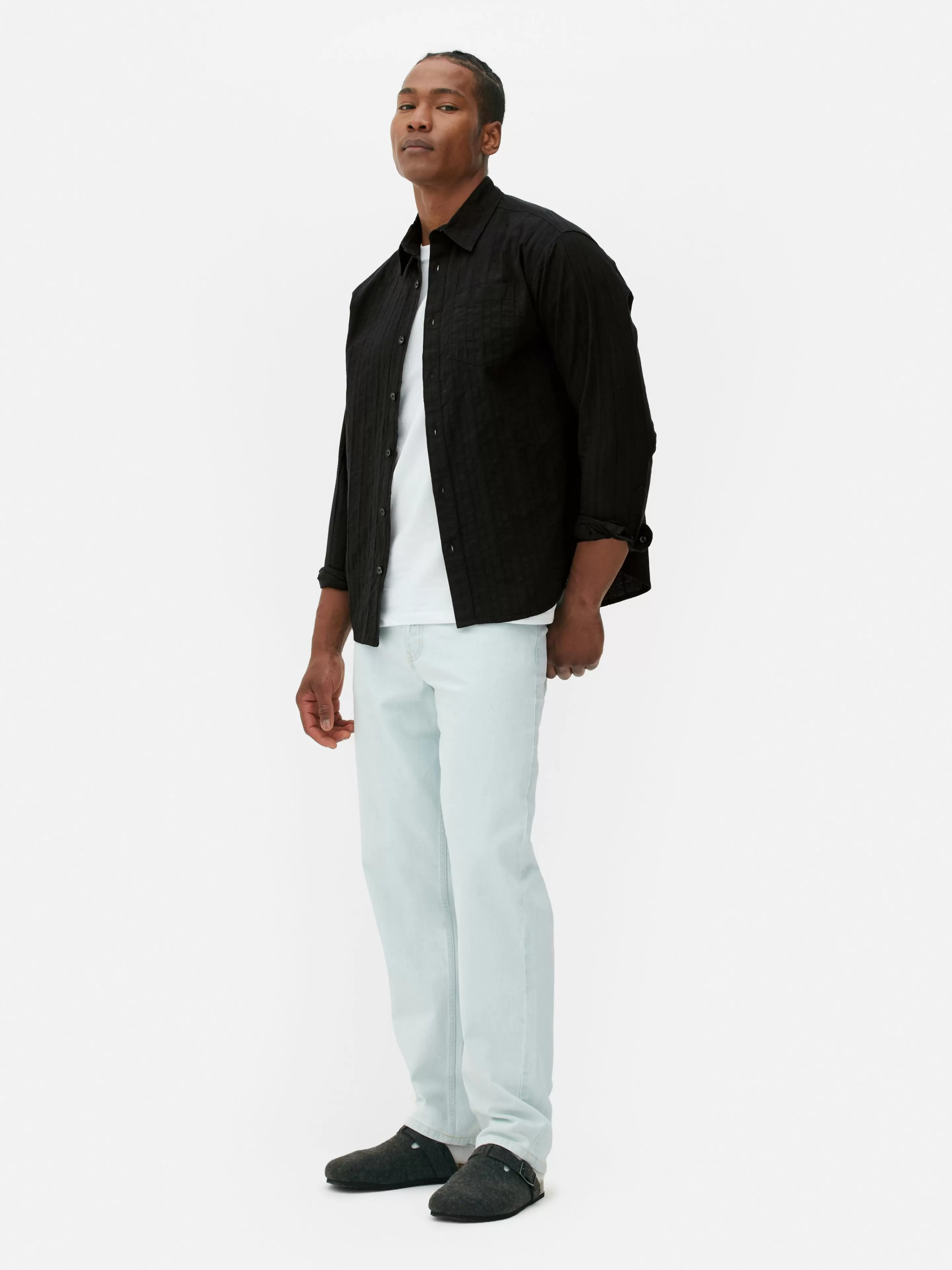 Chemise Jacquard à Manches Longues-Primark Cheap