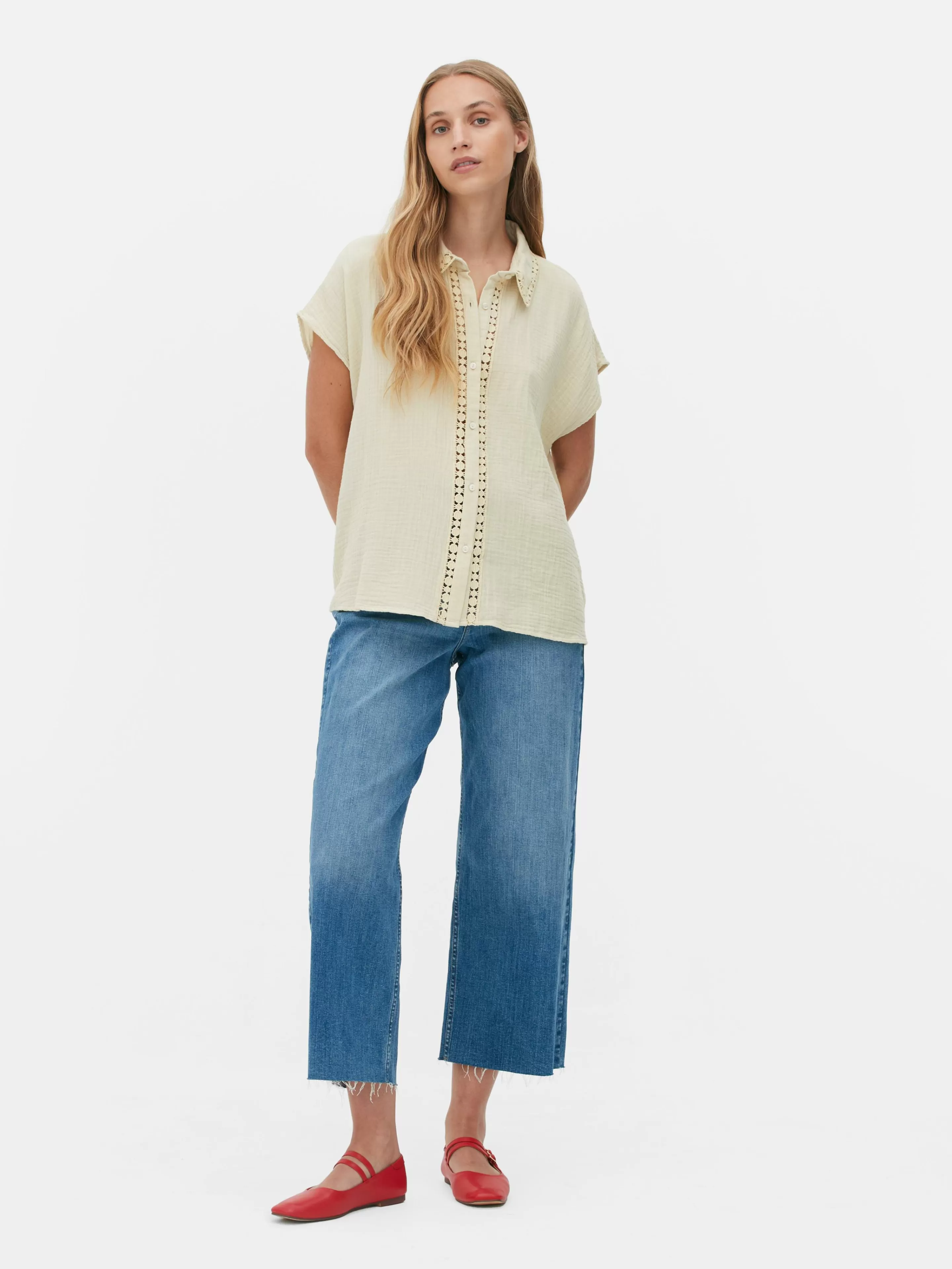 Chemisier à Manches Courtes Et Finitions En Crochet-Primark Best Sale
