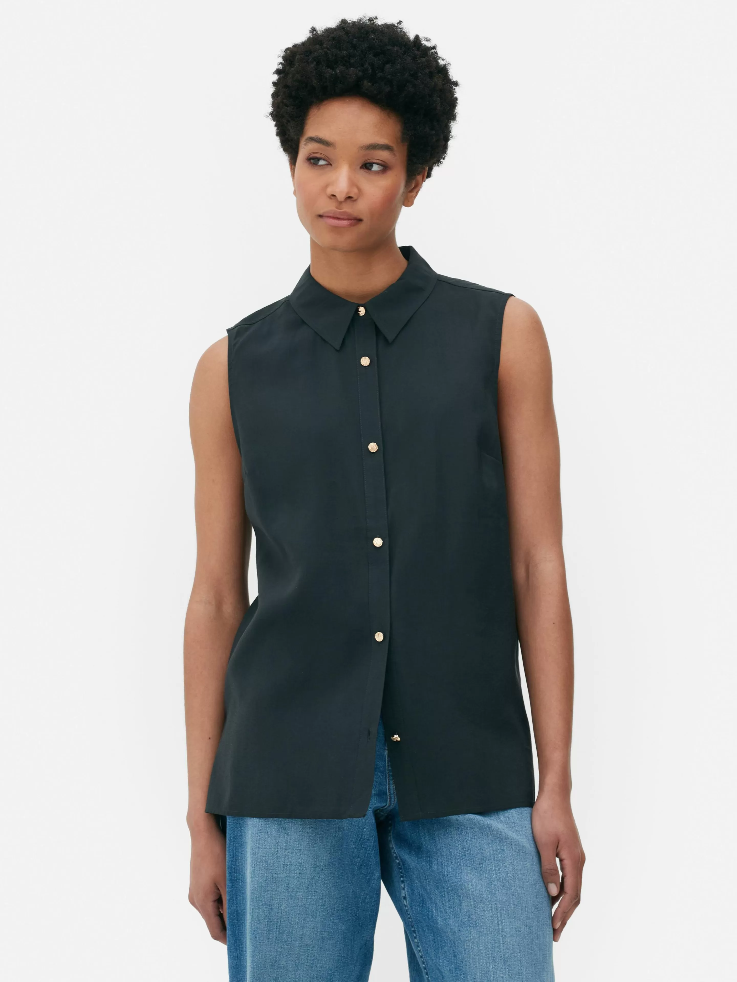 Chemisier Boutonné Sans Manches-Primark Clearance