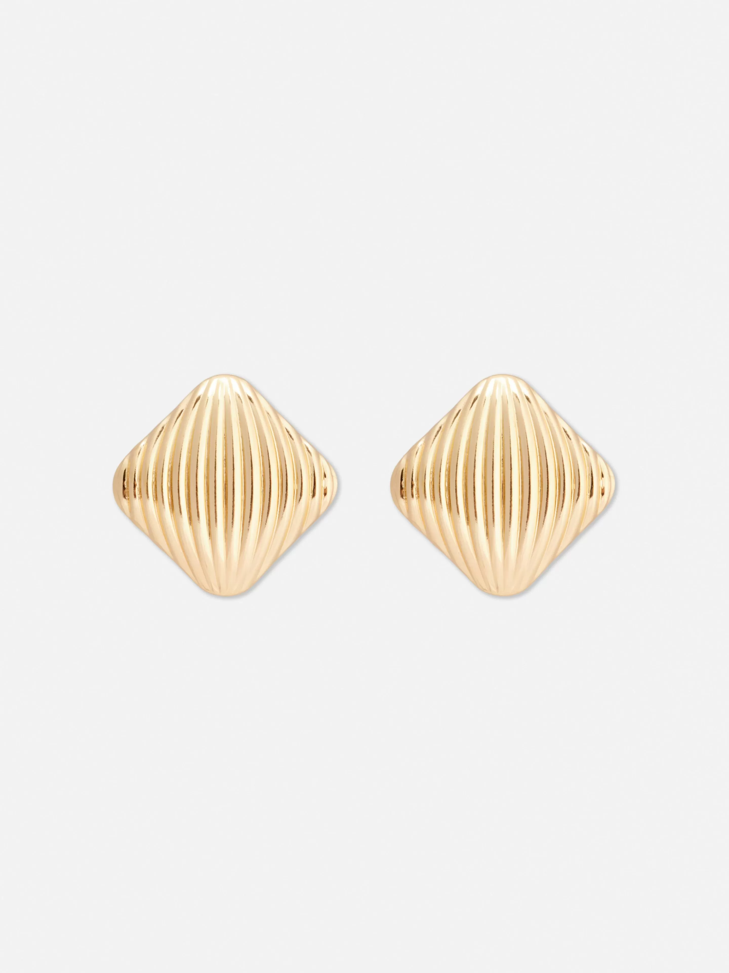 Clous D'oreilles Carrés Et Striés-Primark Discount