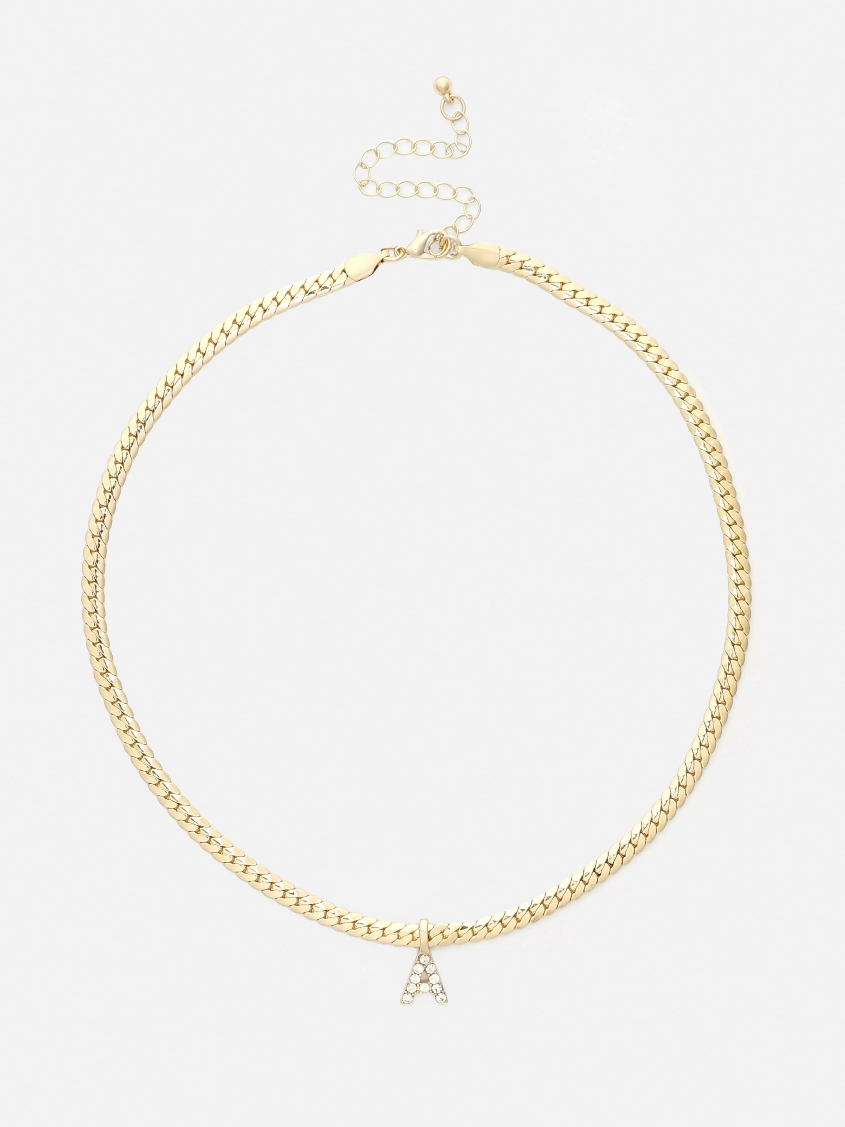 Collier Chaîne Serpent Avec Initiale En Strass-Primark Discount