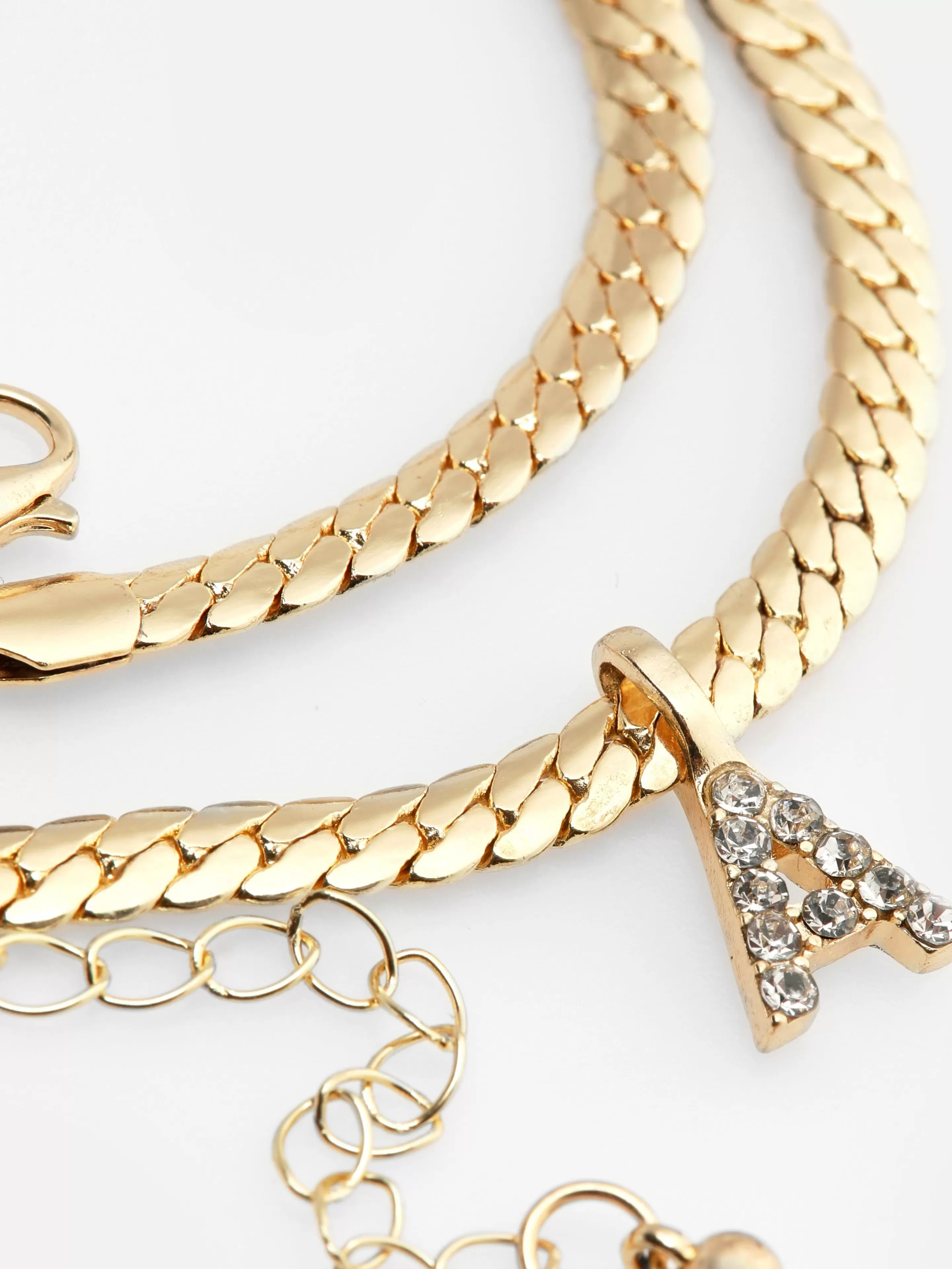 Collier Chaîne Serpent Avec Initiale En Strass-Primark Discount