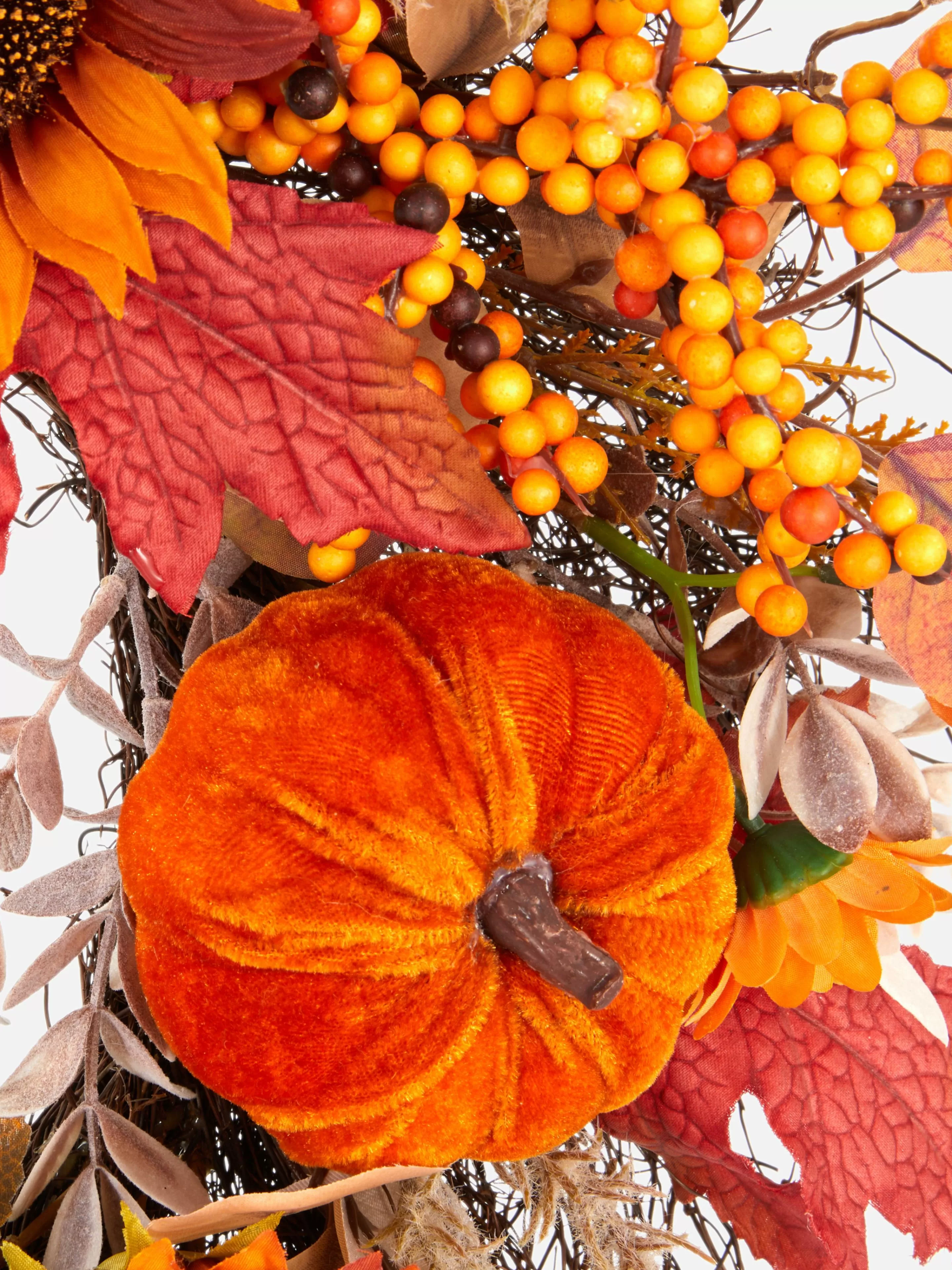 Couronne Automnale Avec Feuilles Artificielles-Primark Outlet