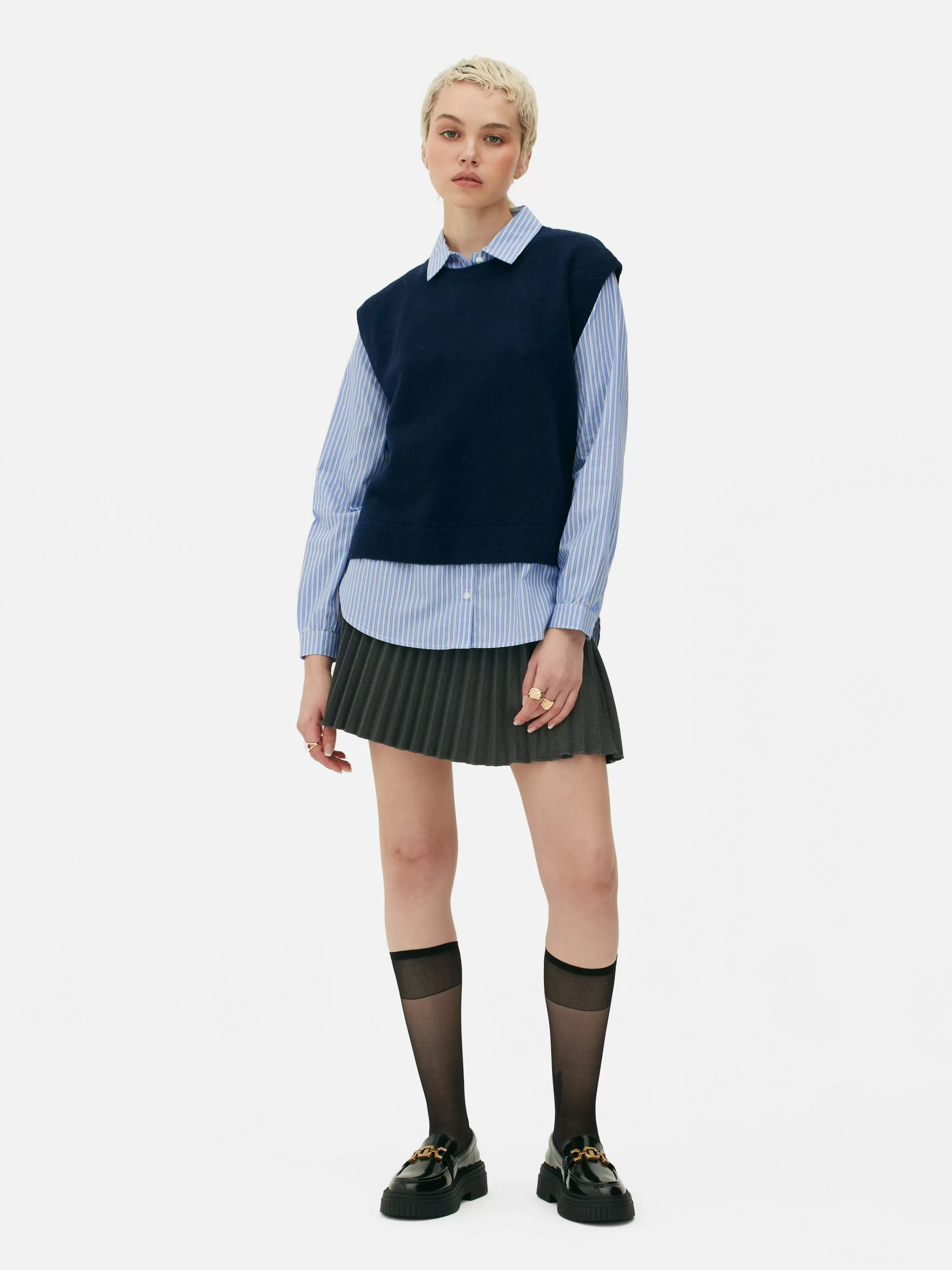 Débardeur Chemise 2-en-1 Superposé-Primark New