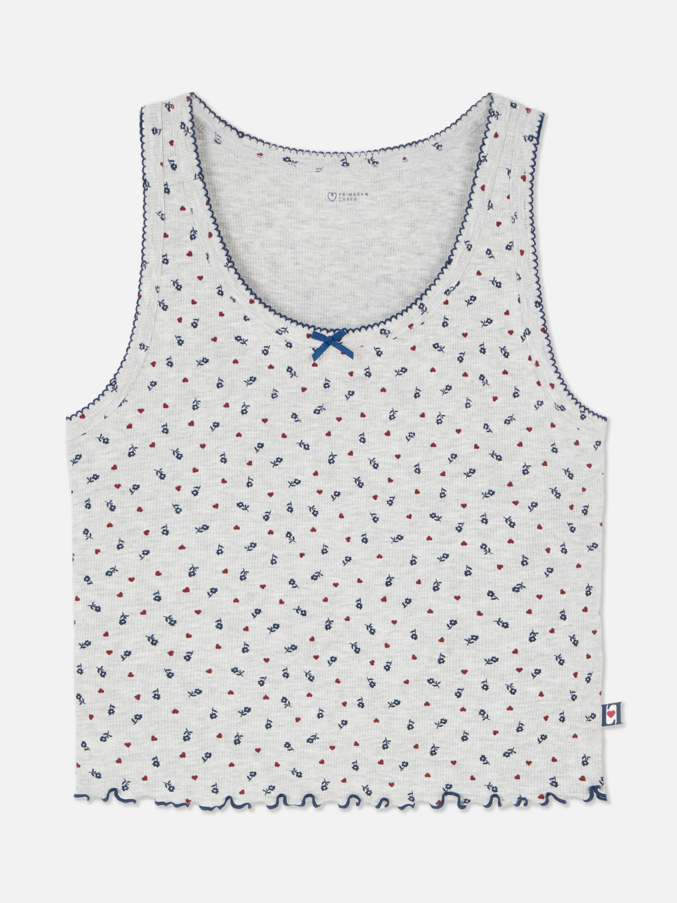 Débardeur De Pyjama Côtelé à Petites Fleurs-Primark Shop