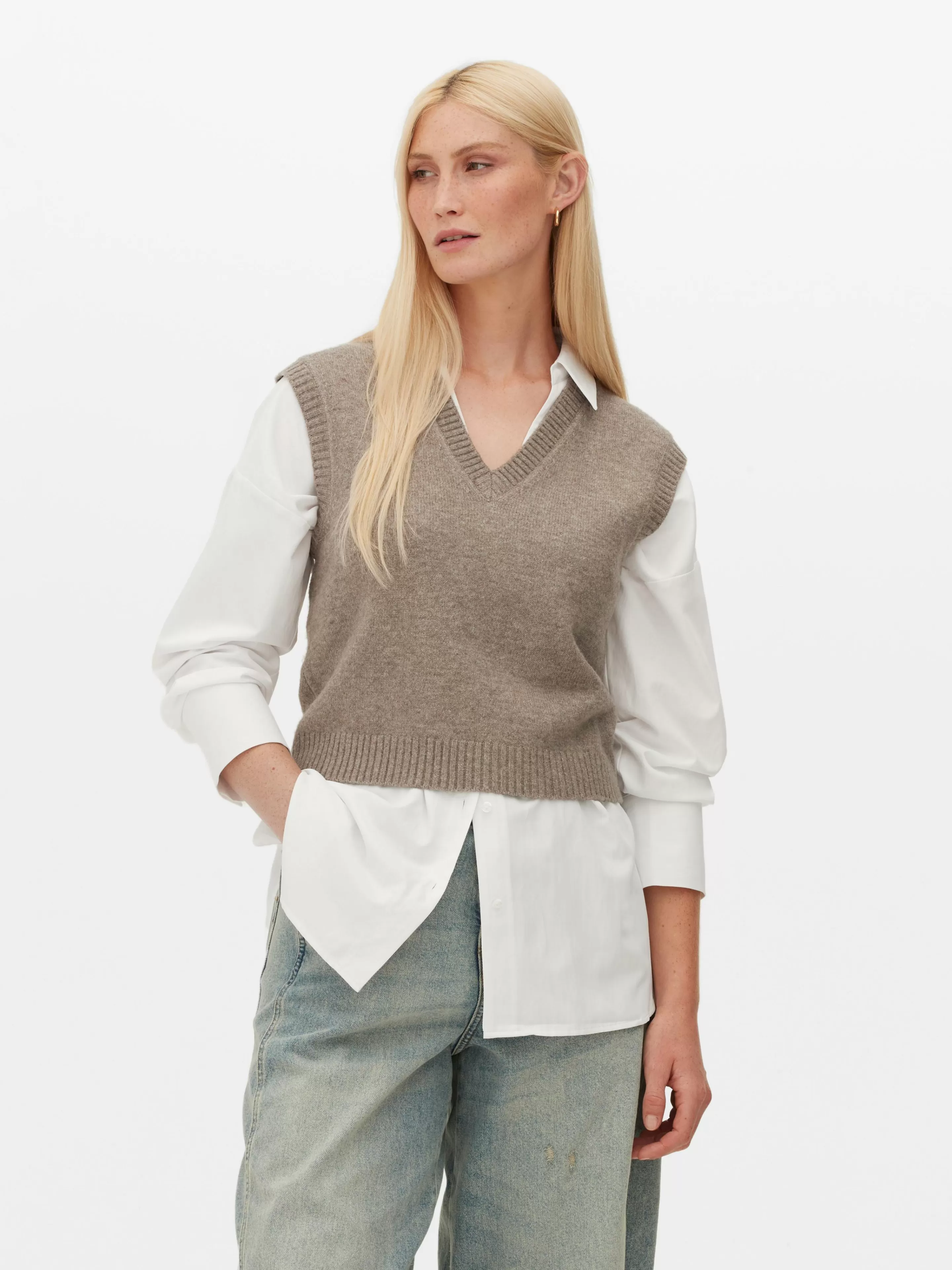 Débardeur Tricoté à Col En V-Primark New