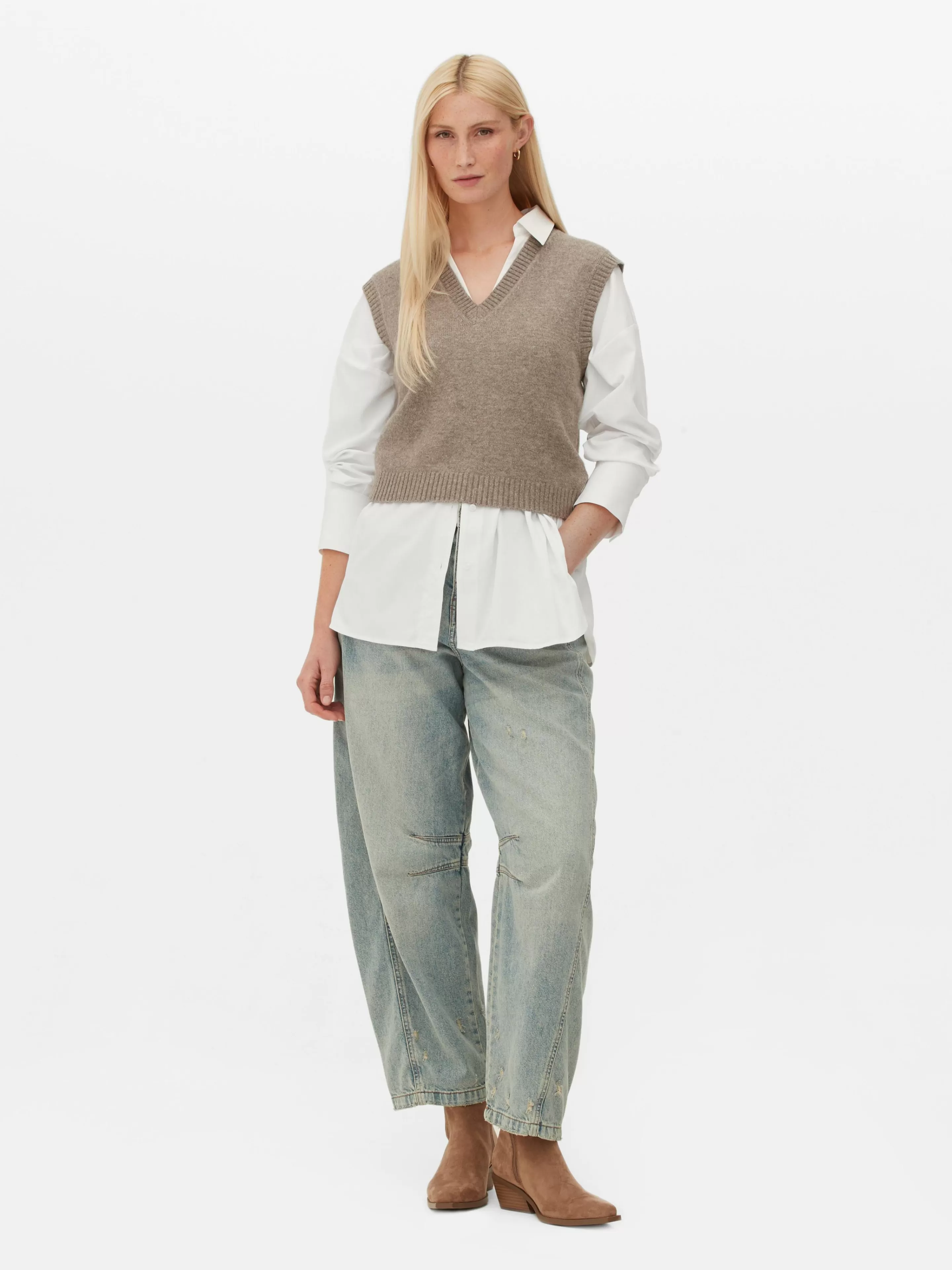 Débardeur Tricoté à Col En V-Primark New