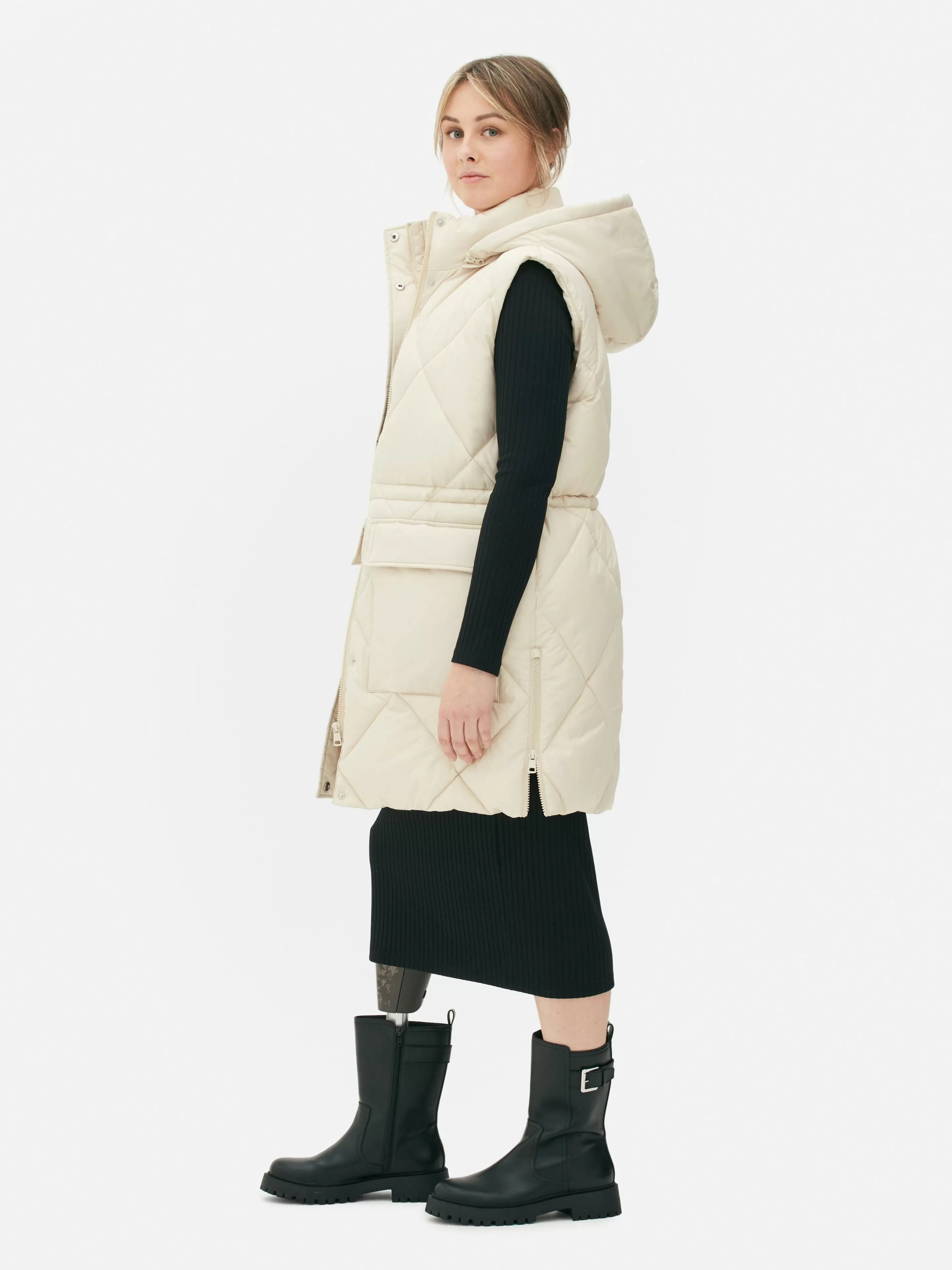 Doudoune Longue Sans Manches à Capuche-Primark Best