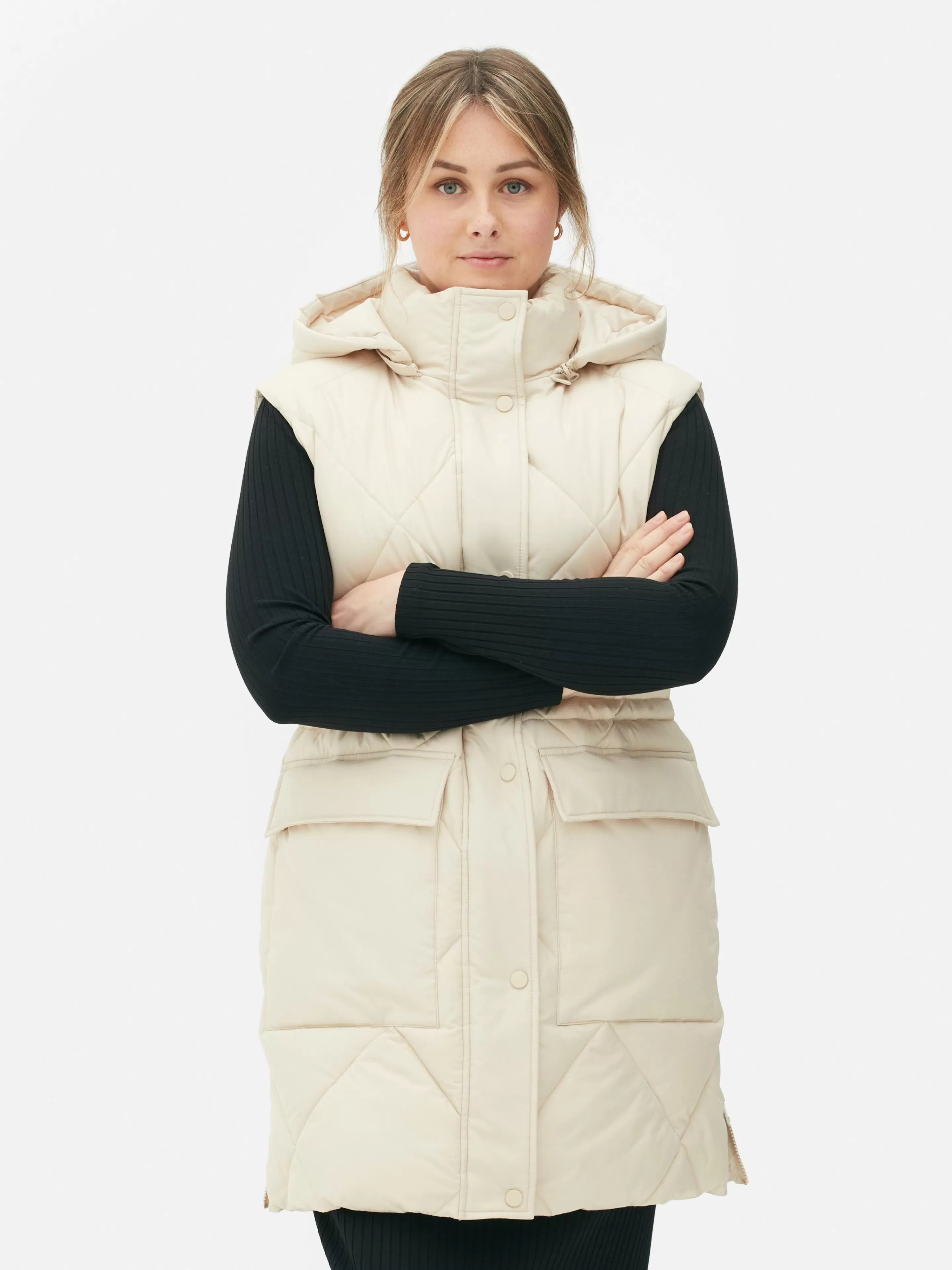 Doudoune Longue Sans Manches à Capuche-Primark Best