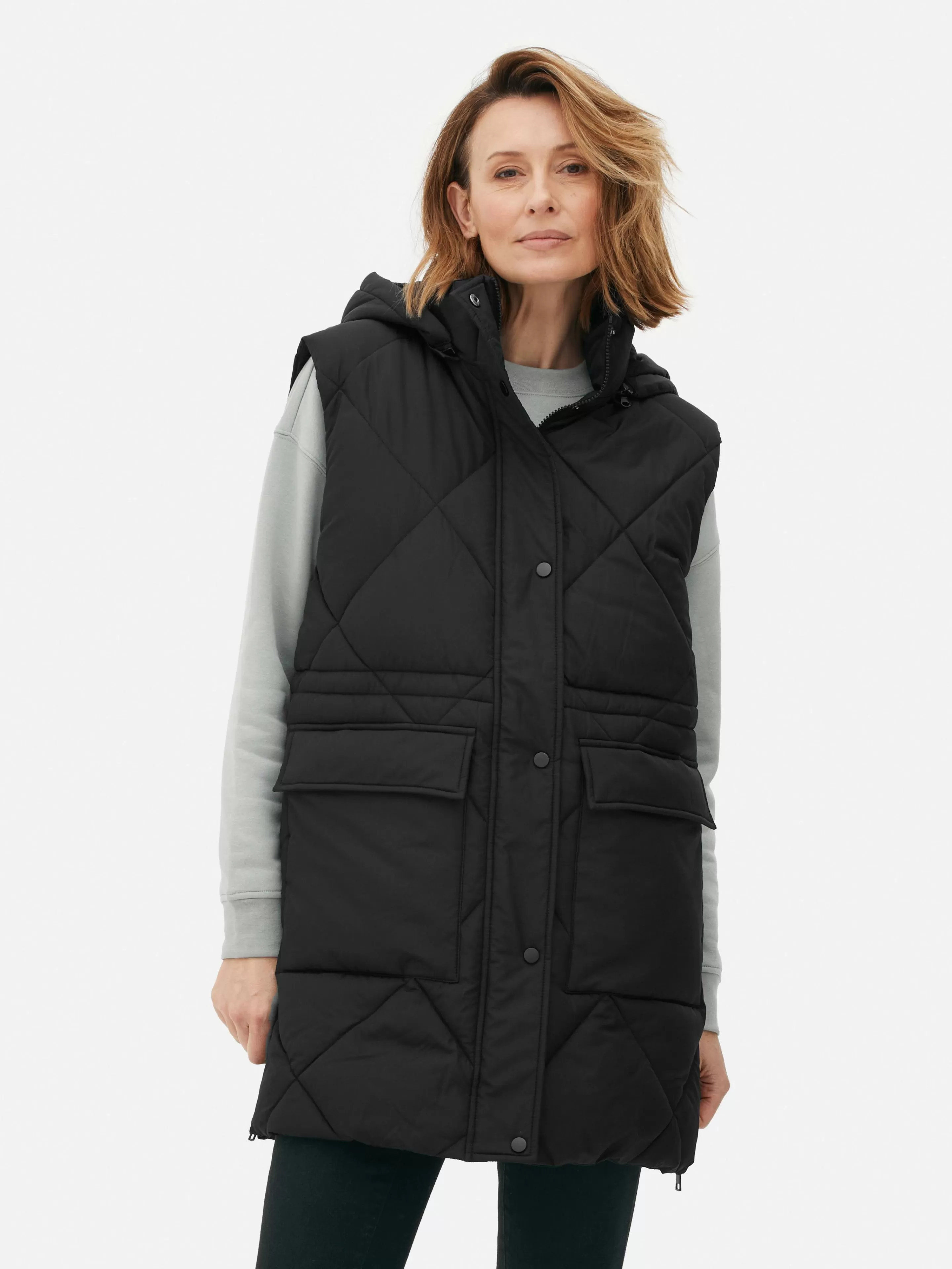 Doudoune Longue Sans Manches à Capuche-Primark Best Sale