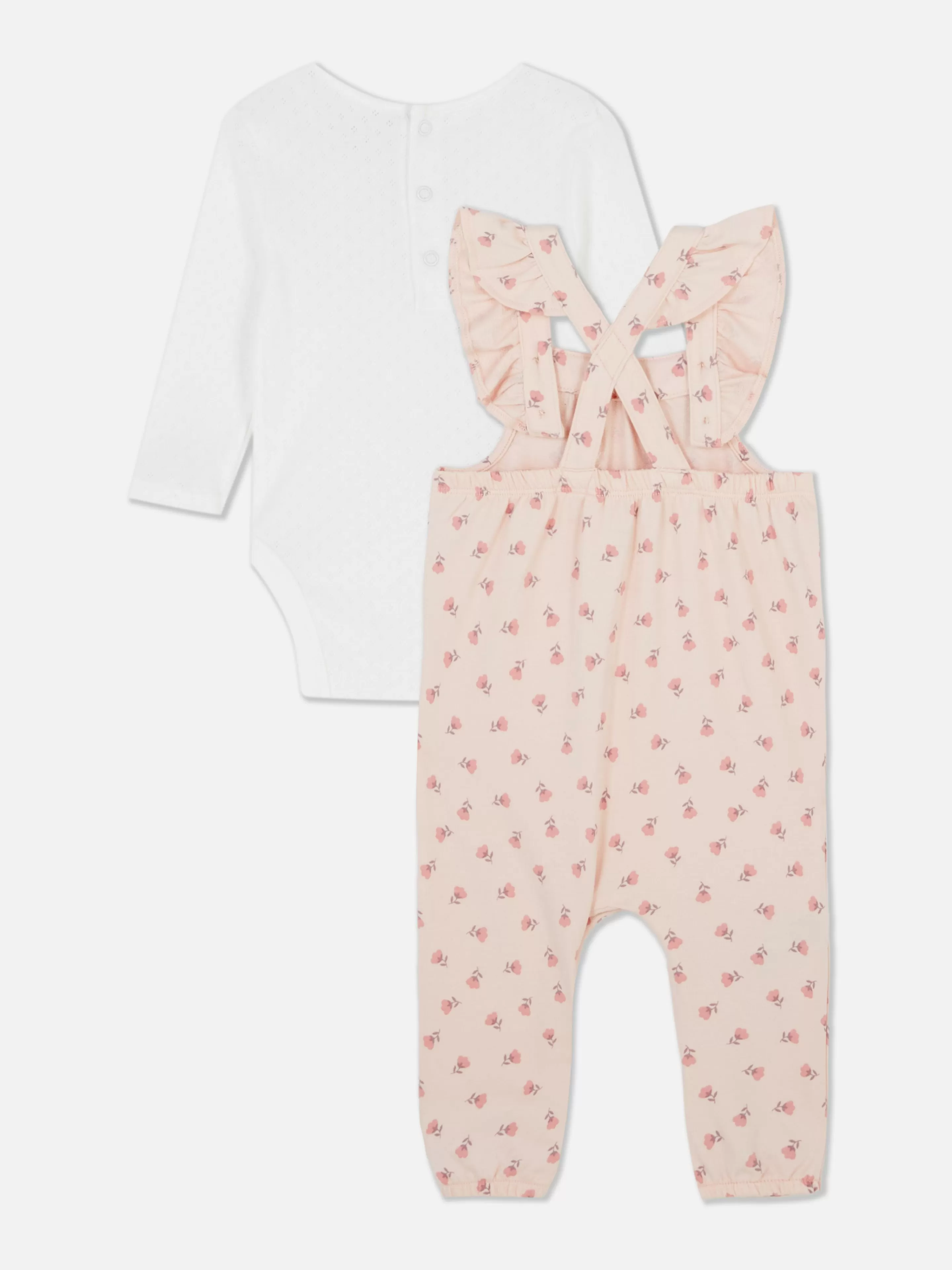 Ensemble Body En Pointelle Et Salopette à Fleurs-Primark Online
