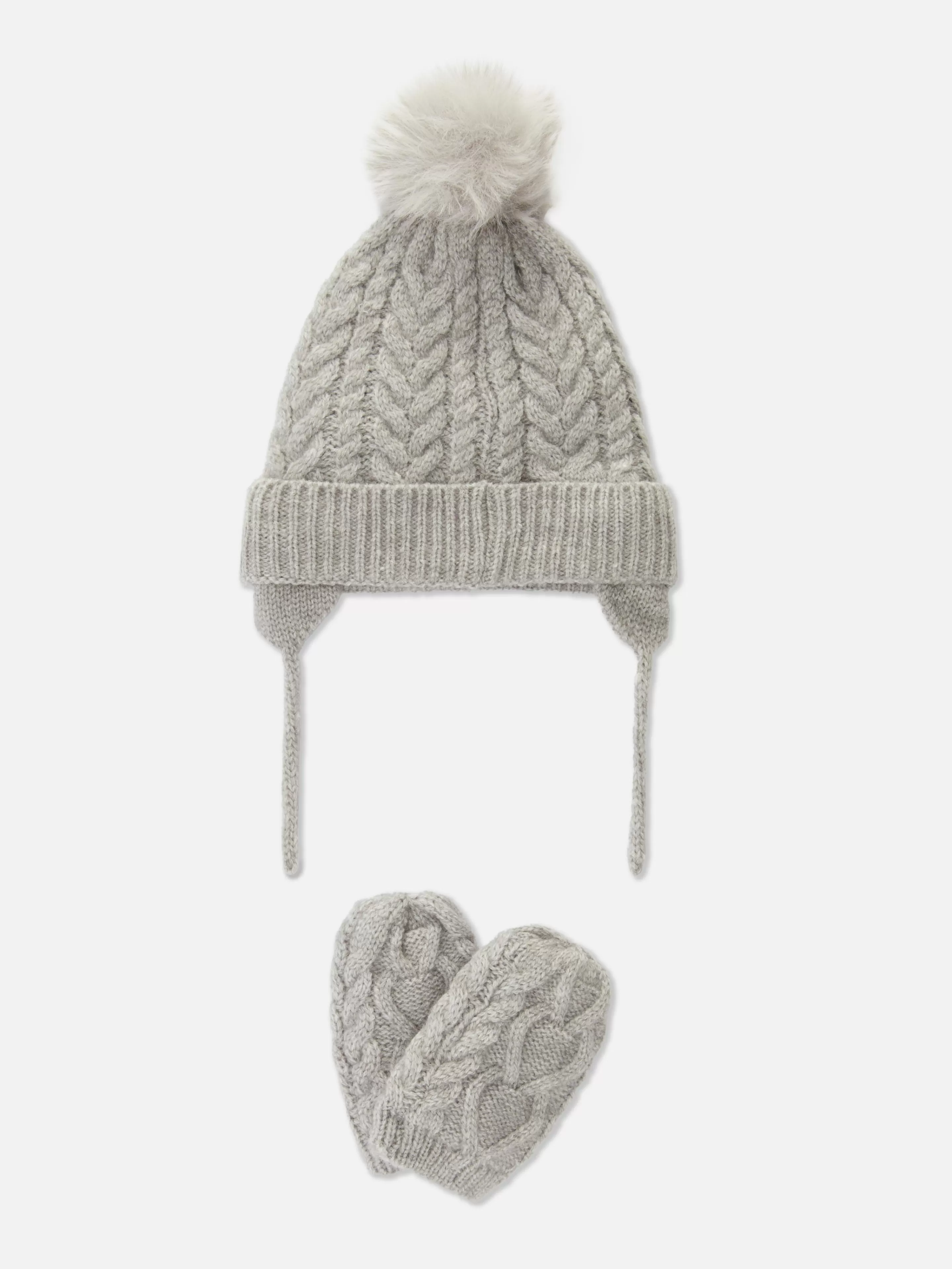 Ensemble Bonnet Et Moufles En Maille Torsadée-Primark Discount